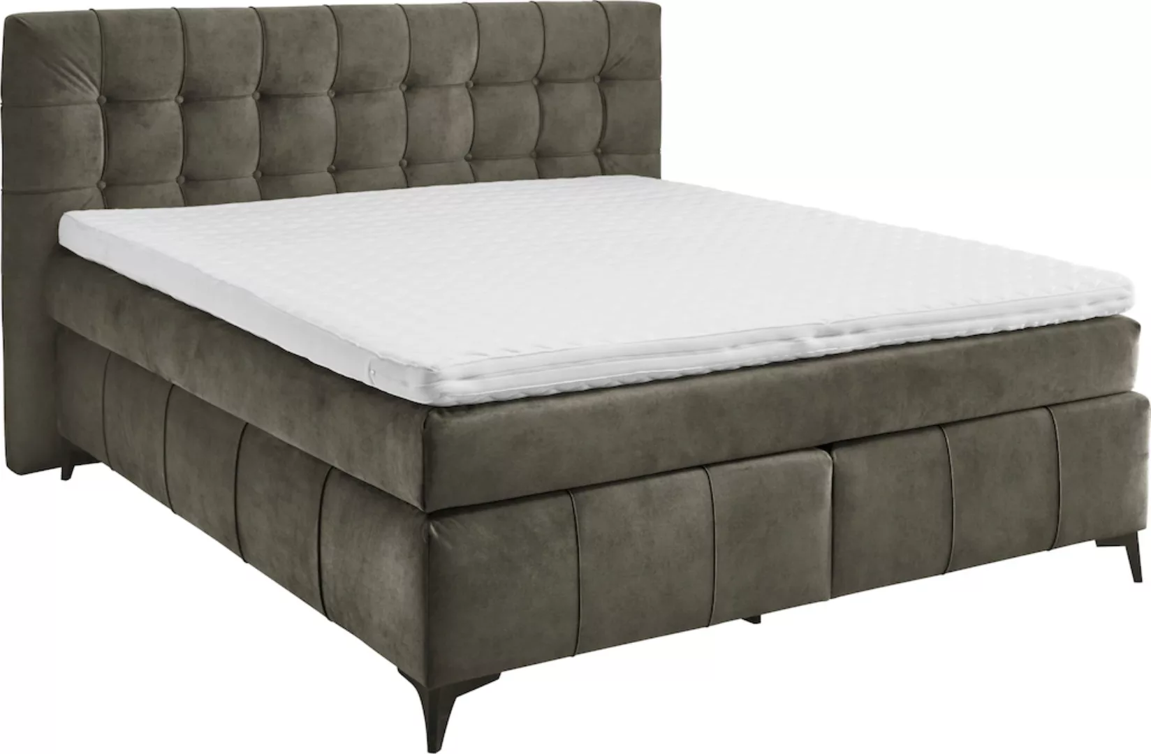 ED EXCITING DESIGN Boxspringbett "Oregon", inkl. Duo-Matratze - Kokosmatte, günstig online kaufen