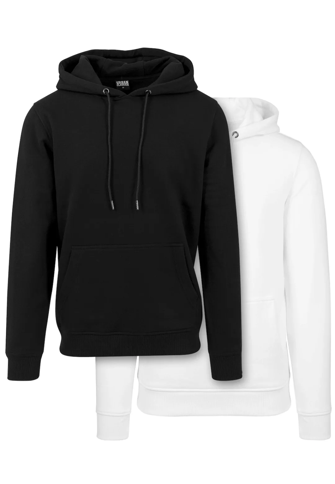 URBAN CLASSICS Sweatshirt "Urban Classics Herren Basic Sweat Hoody 2-Pack" günstig online kaufen