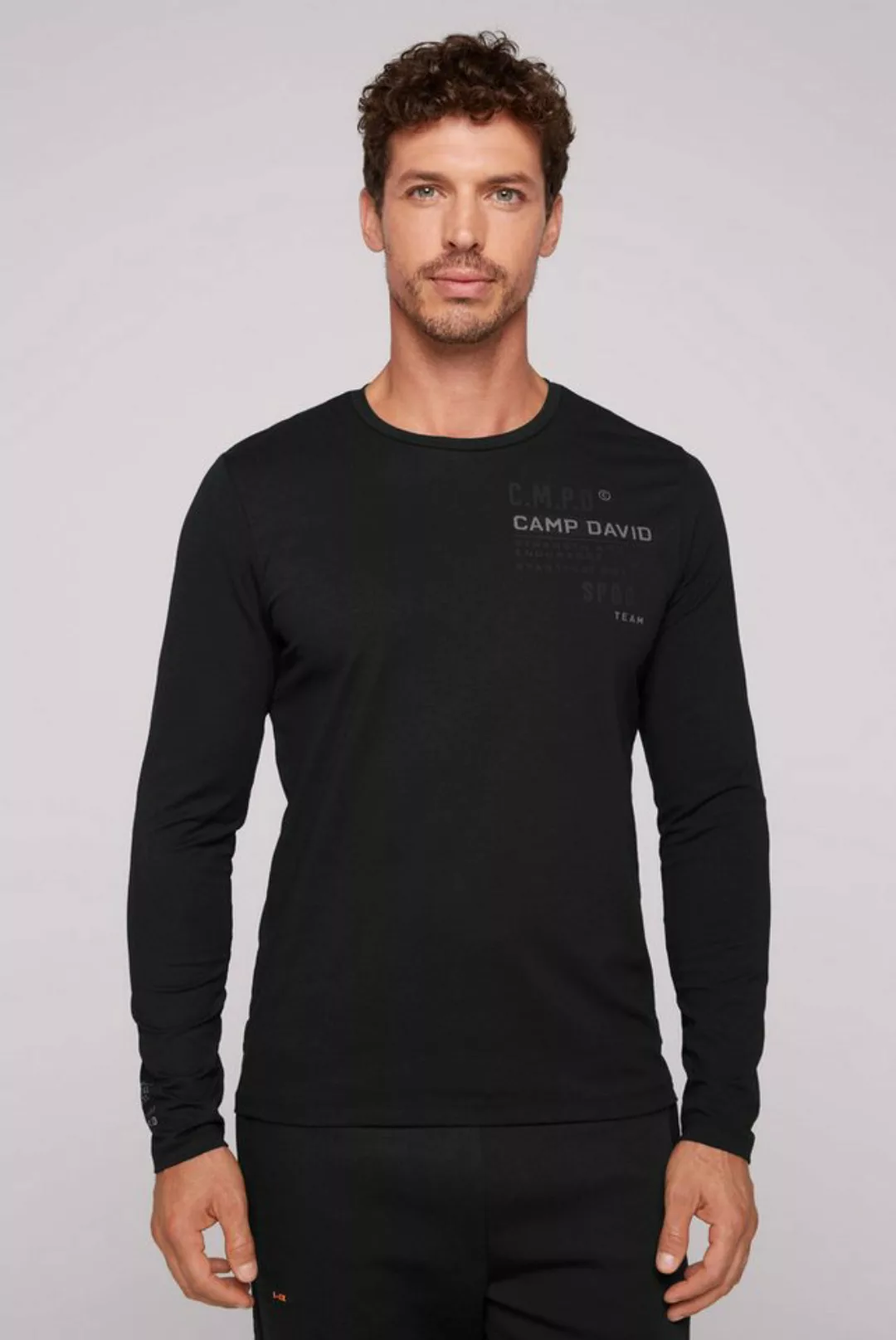 CAMP DAVID Langarmshirt mit Baumwolle günstig online kaufen