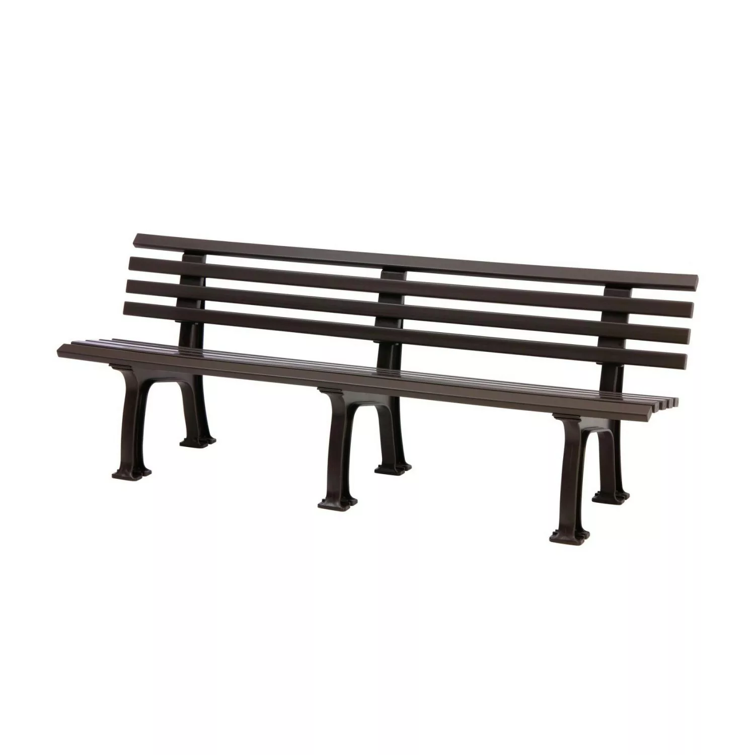 PROREGAL Gartenbank Antigua 4 Sitzer Braun HxBxT 74 x 200 x 54 cm Witterung günstig online kaufen