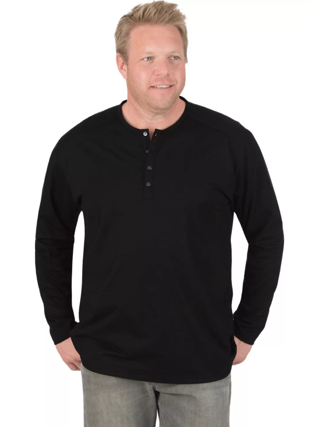 Trigema Longsleeve "TRIGEMA Langarmshirt mit Knopfleiste", (1 tlg.) günstig online kaufen