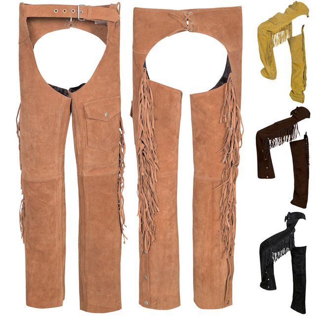 German Wear Reithose GW952T Chaps Fransenhose Reiter Cowboy Western Lederch günstig online kaufen