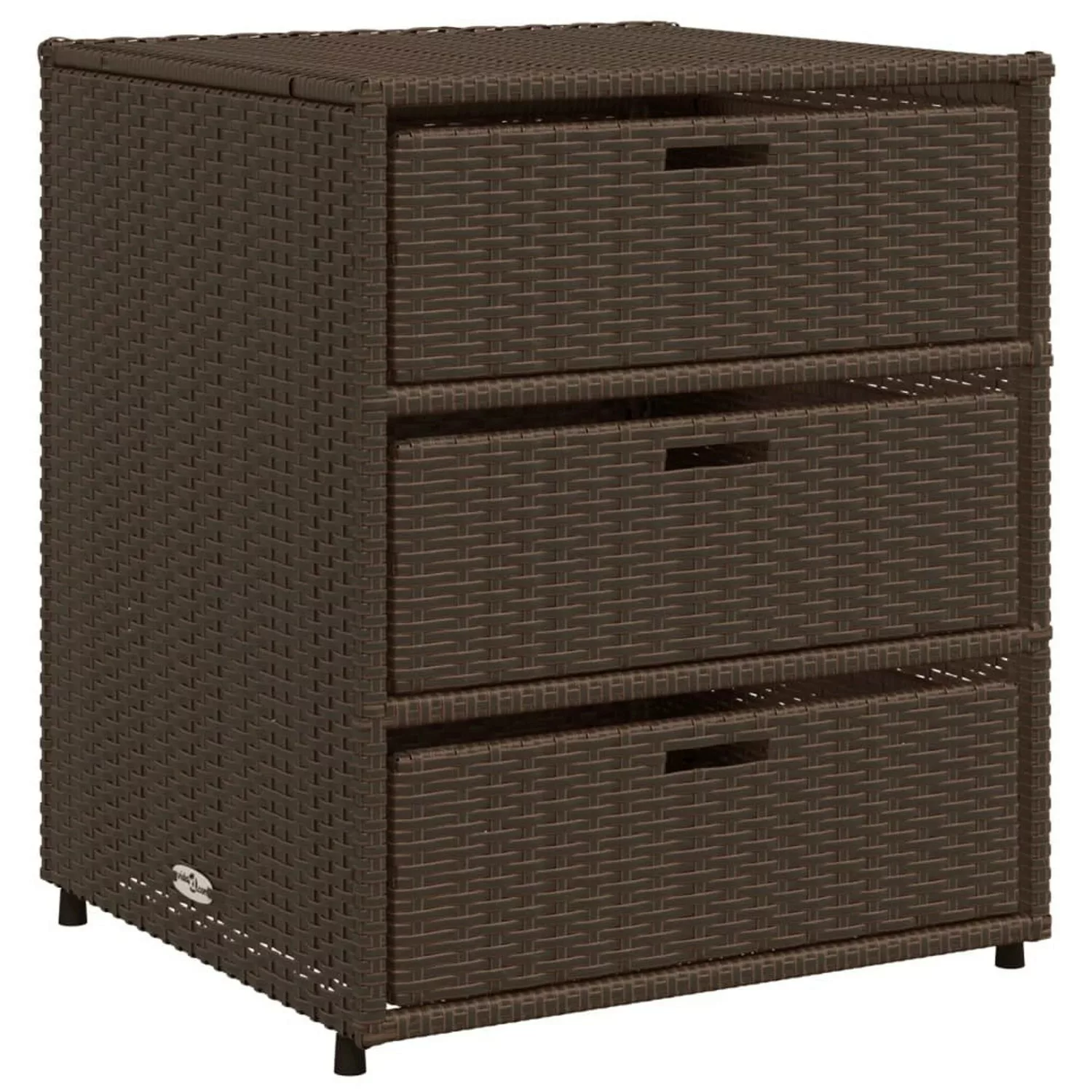 VidaXL Gartenschrank Braun 55x59x69 cm Poly Rattan günstig online kaufen