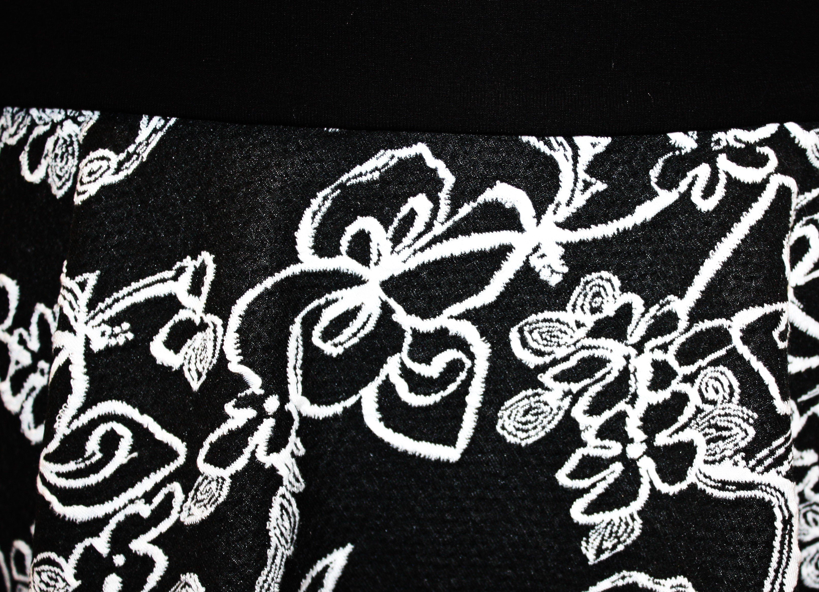 dunkle design A-Linien-Rock Schwarz Weiß Grau günstig online kaufen