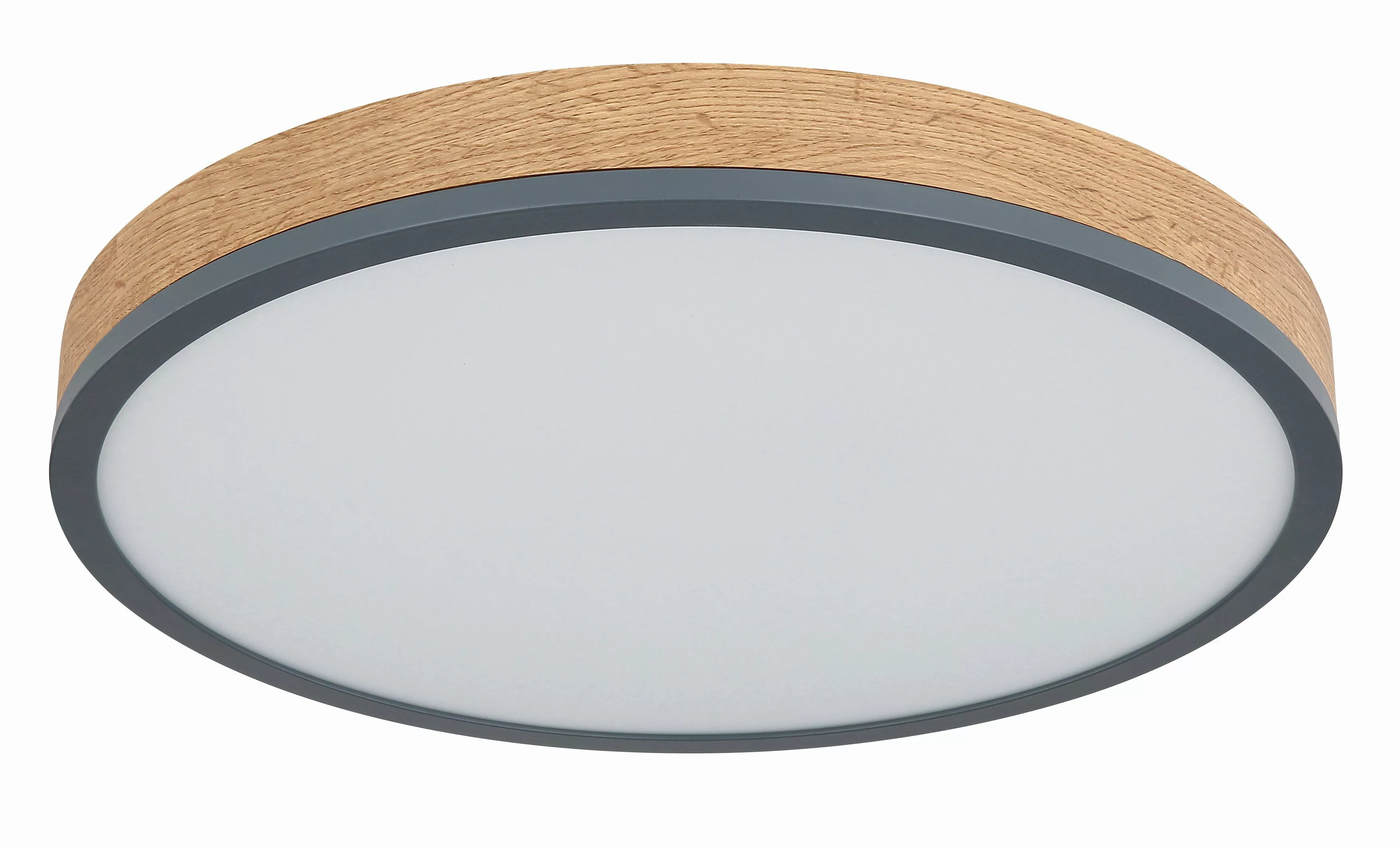 LED-Deckenlampe Doro, Ø 45 cm, grafit/holz dunkel, Holz, CCT günstig online kaufen