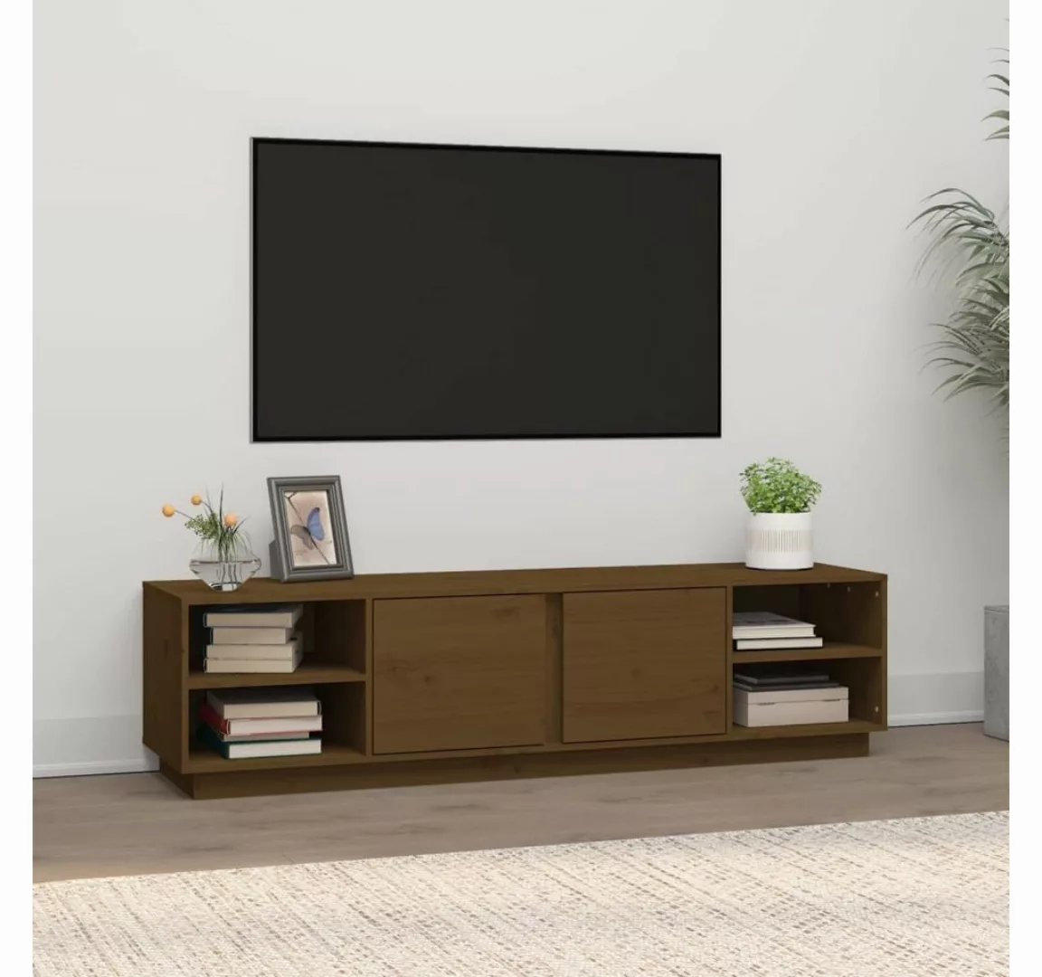 furnicato TV-Schrank Honigbraun 156x40x40 cm Massivholz Kiefer günstig online kaufen