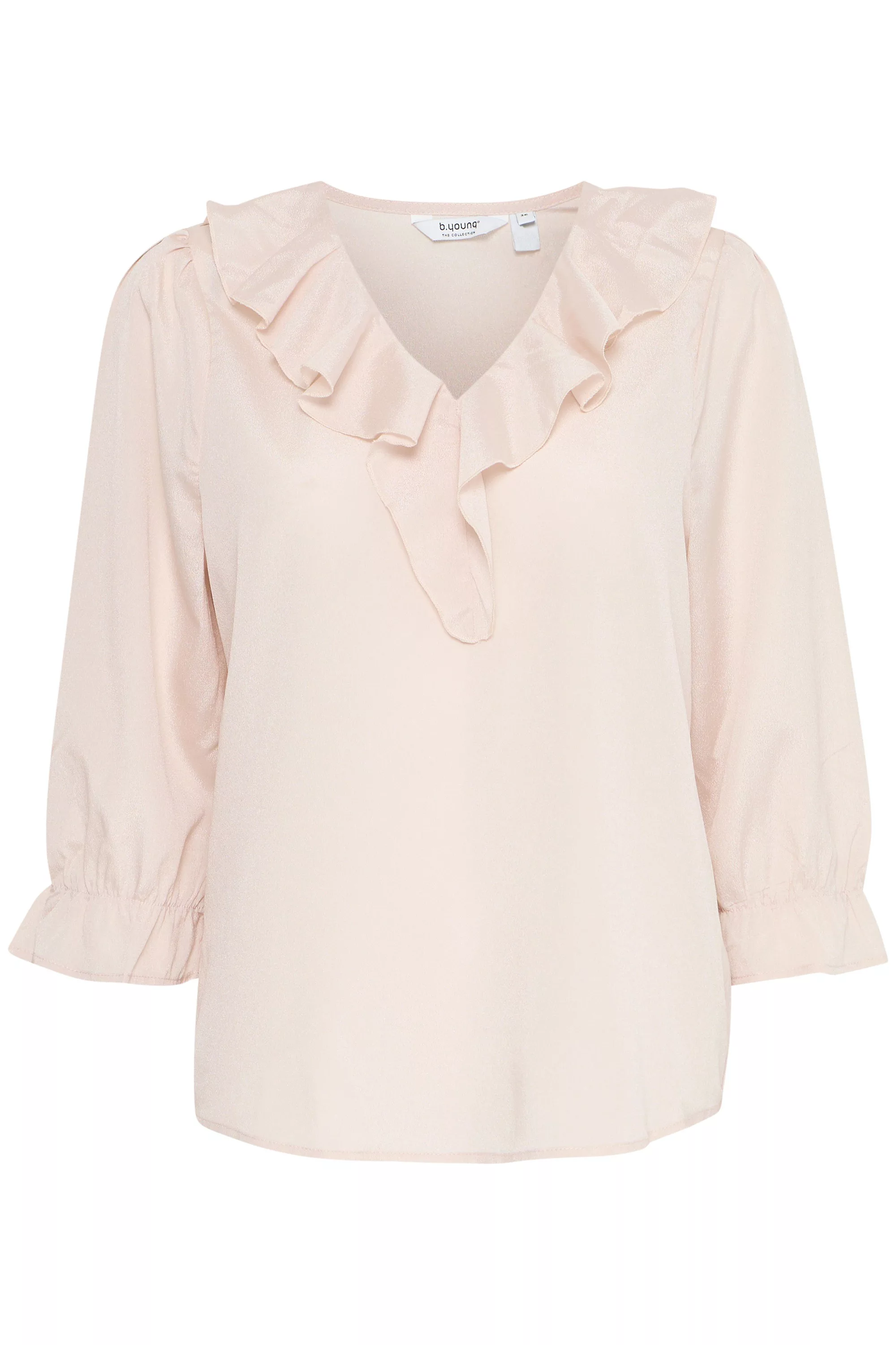 b.young Kurzarmbluse BYHANIKO SS FRILL BLOUSE Modische Bluse mit Rüsschen günstig online kaufen