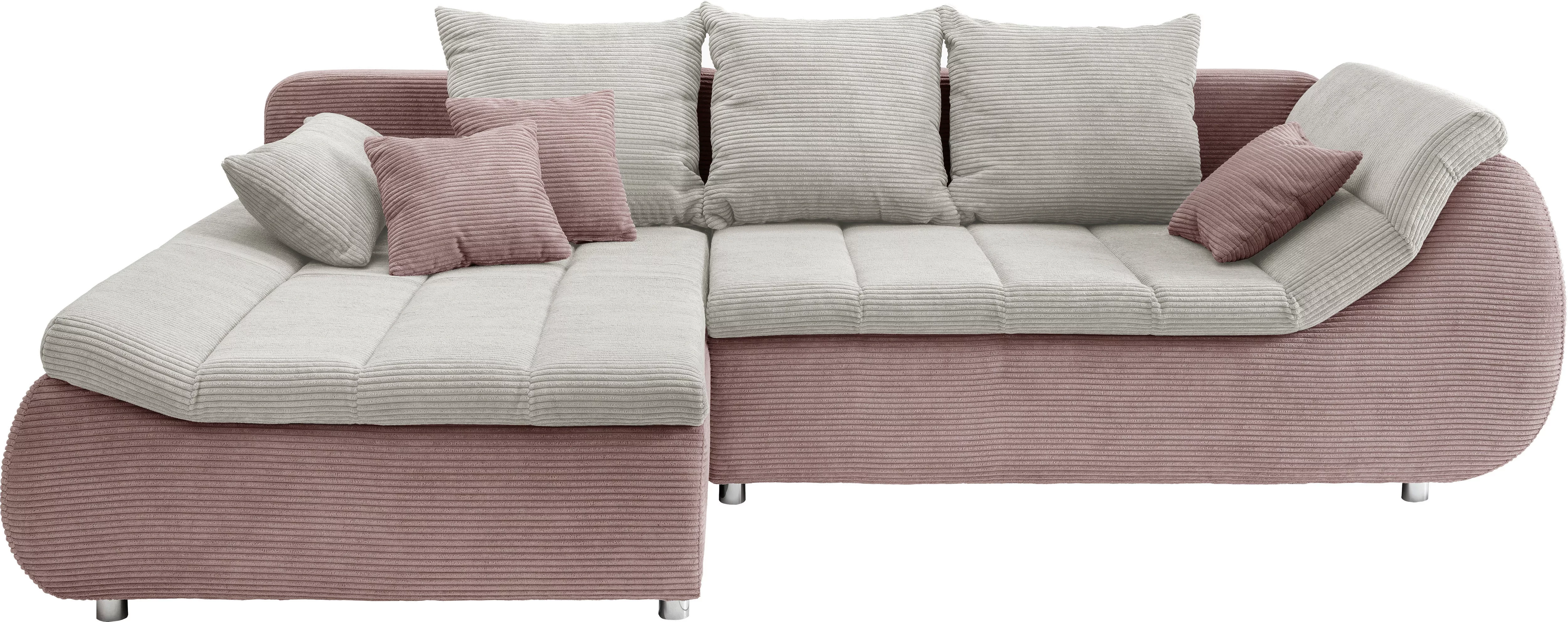 INOSIGN Ecksofa »Imola elegant und bequem, aktuelle Steppung im Sitz, L-For günstig online kaufen