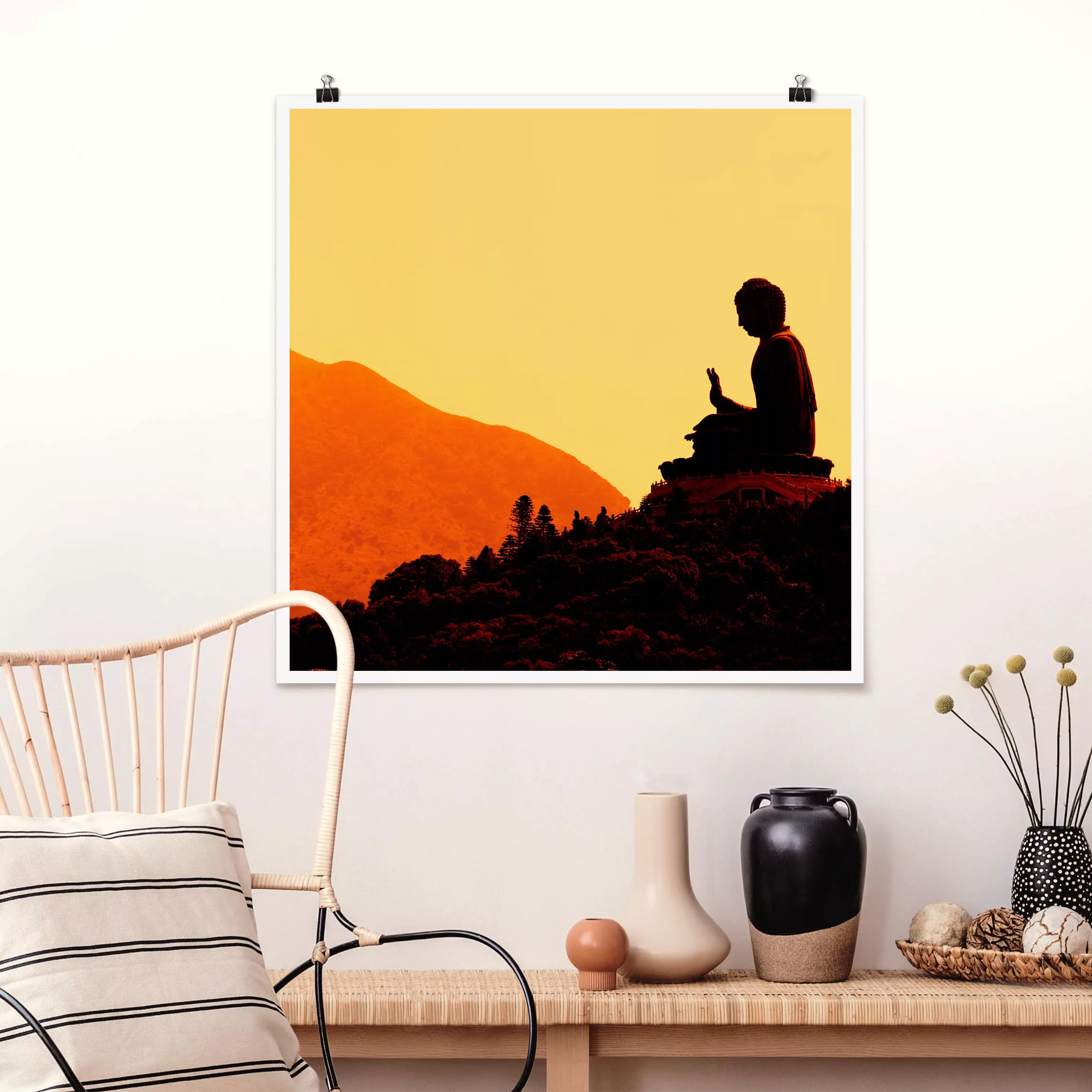 Poster Natur & Landschaft - Quadrat Resting Buddha günstig online kaufen