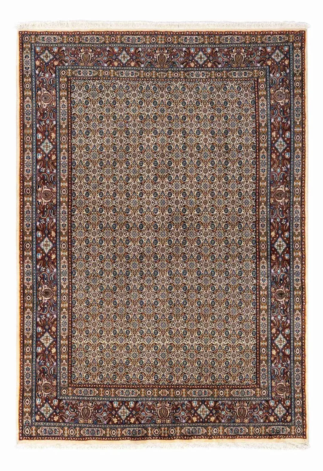 morgenland Wollteppich »Hamadan Medaillon Rosso 125 x 75 cm«, rechteckig, H günstig online kaufen