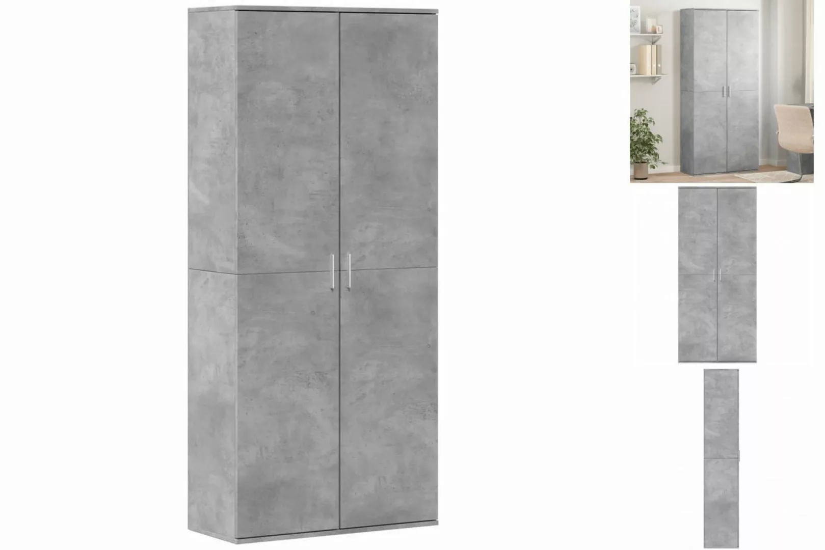 vidaXL Kleiderschrank Kleiderschrank Betongrau 80x35x180 cm Holzwerkstoff günstig online kaufen