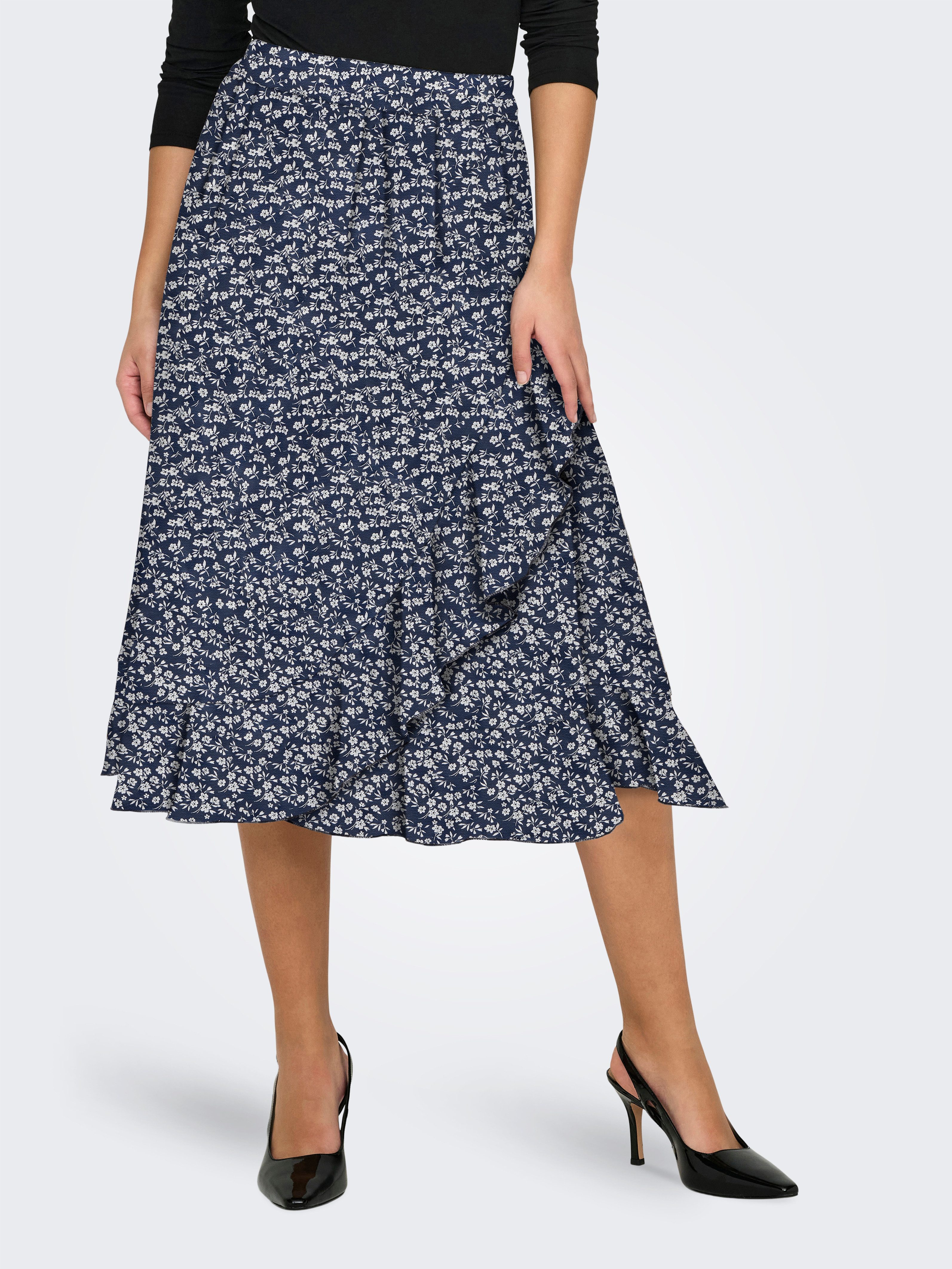 ONLY Wickelrock ONLCARLY FLOUNCE LONG SKIRT günstig online kaufen