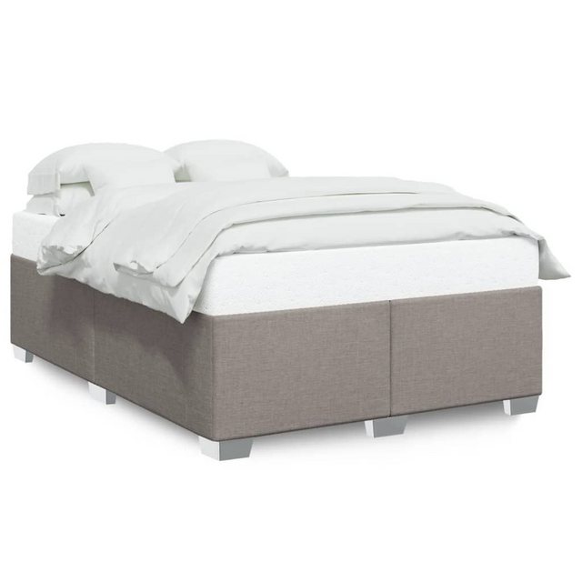 vidaXL Bett, Bettgestell ohne Matratze Taupe 140x190 cm Stoff günstig online kaufen