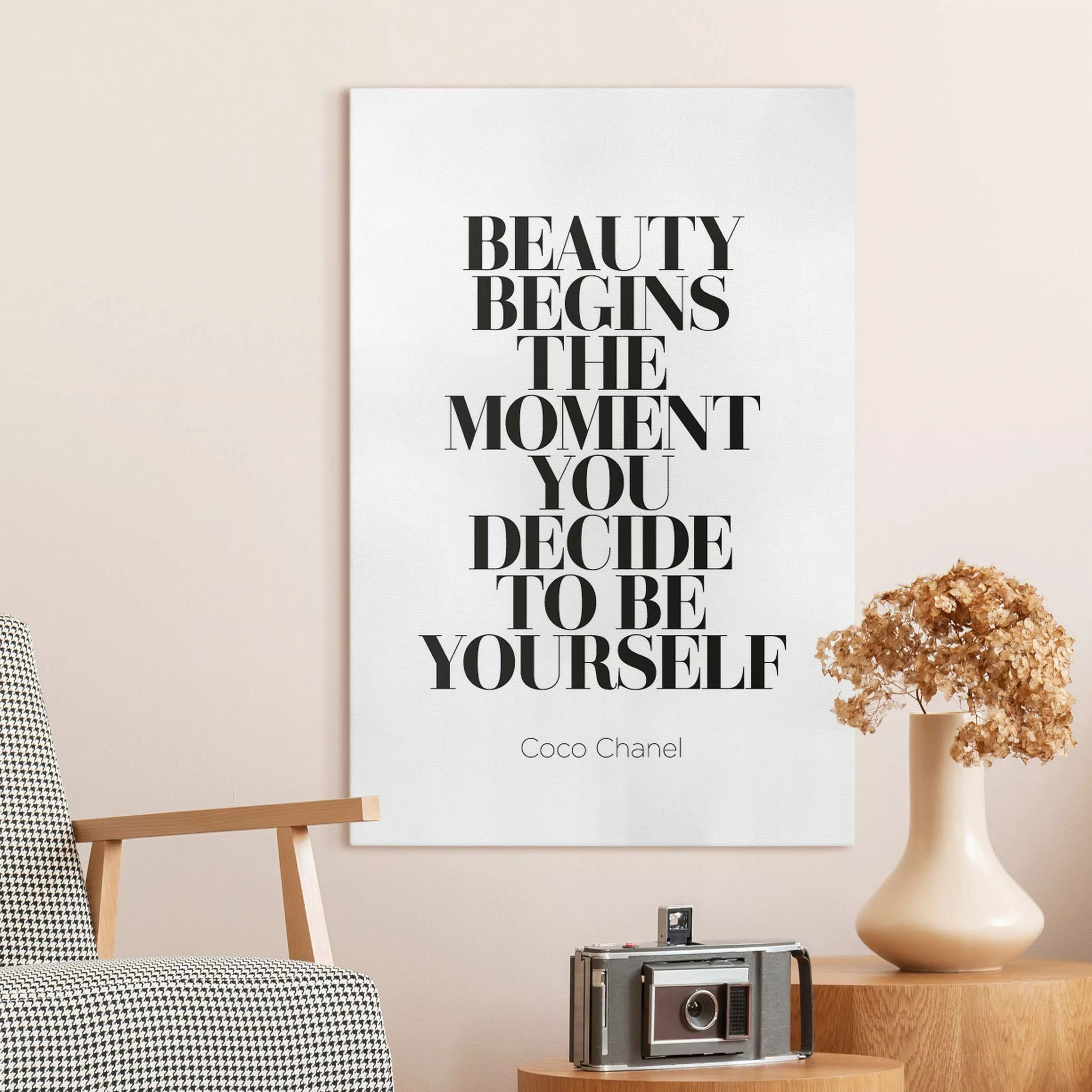 Leinwandbild Be yourself Coco Chanel günstig online kaufen