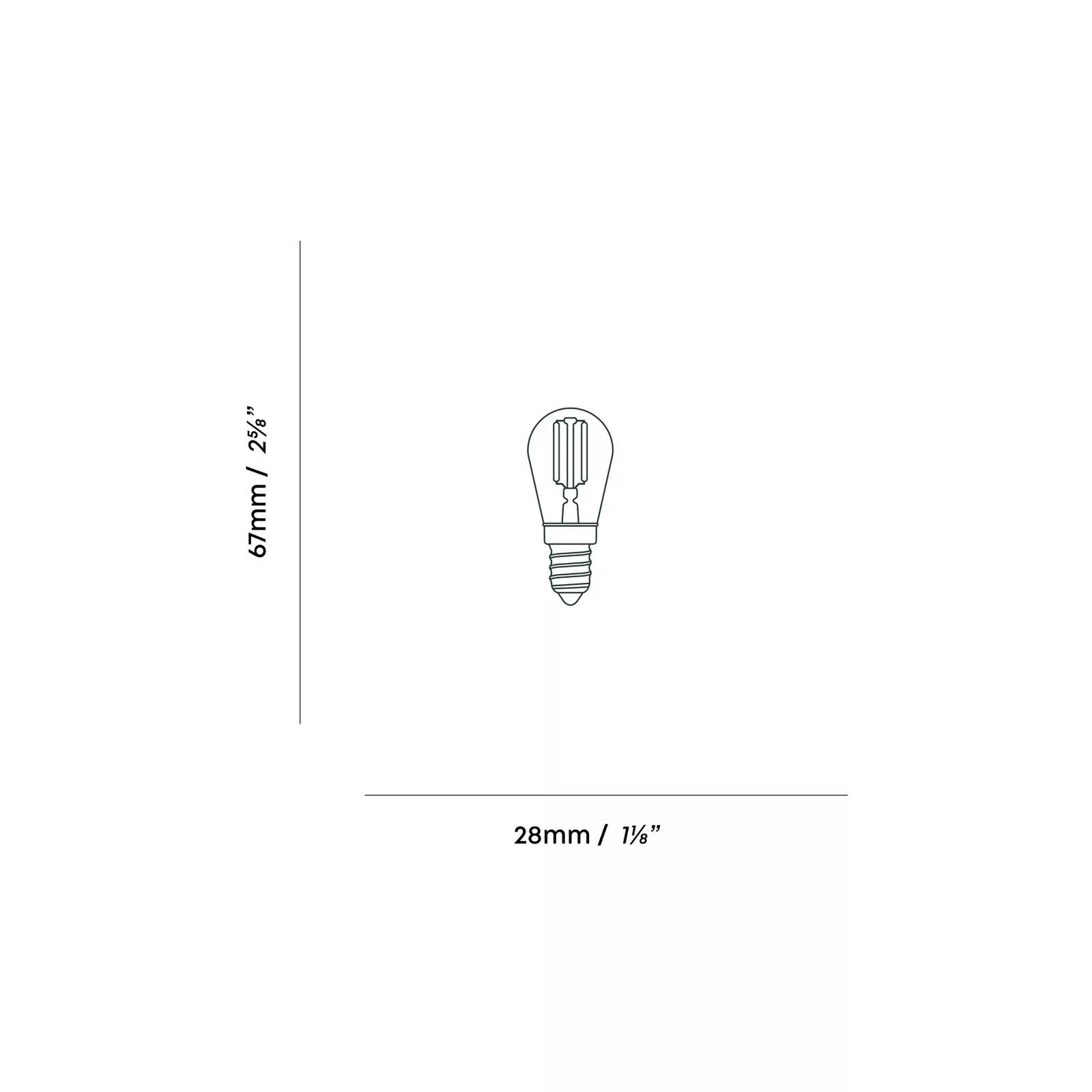 Tala - Pygmy LED E14 TUBE FILAMENT 360° 2W => 15W - Eisen getönt/Glas/H 6,5 günstig online kaufen