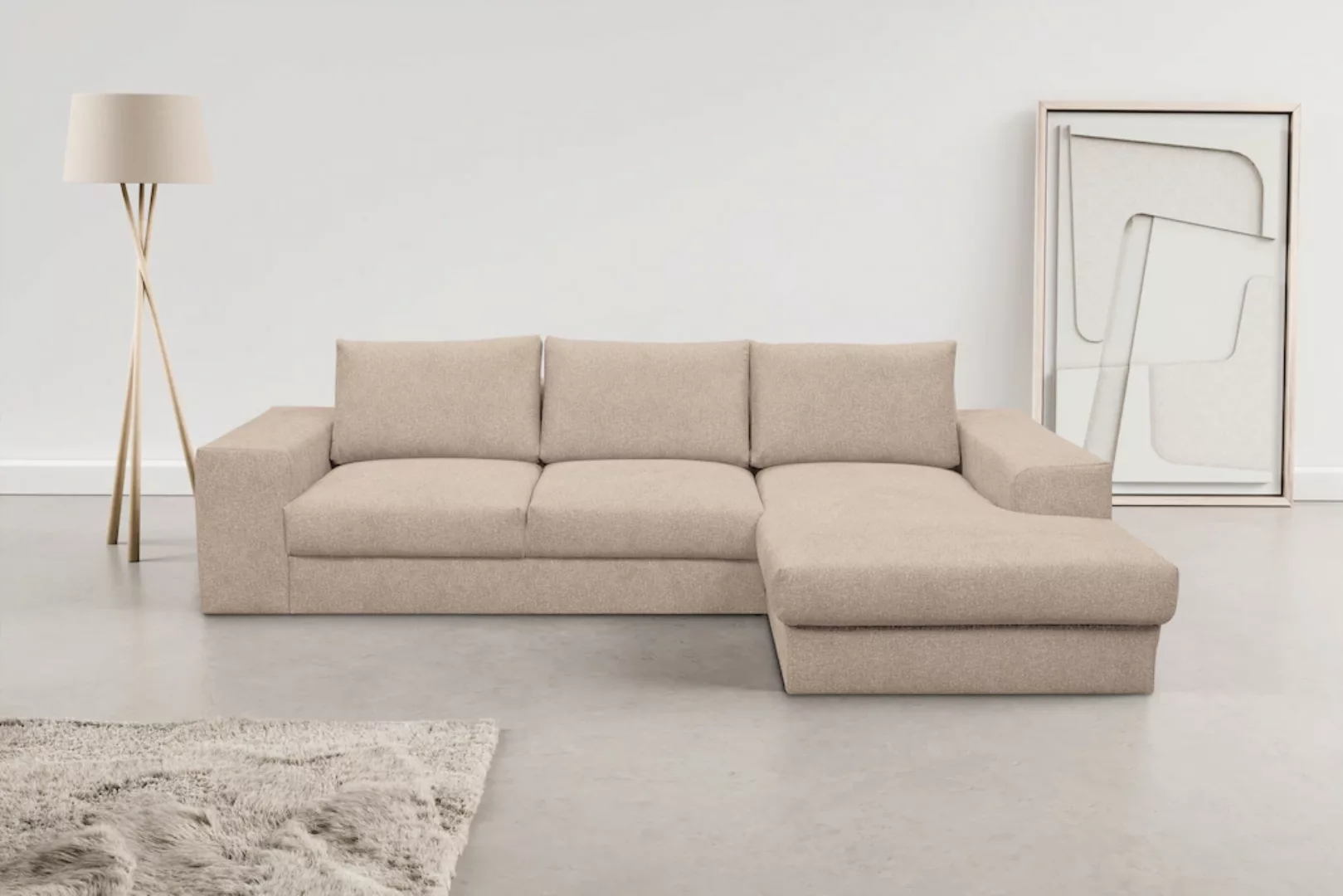 WERK2 Ecksofa "Rozzana", Design Ecksofa mit hohem Komfort in trendig-weiche günstig online kaufen