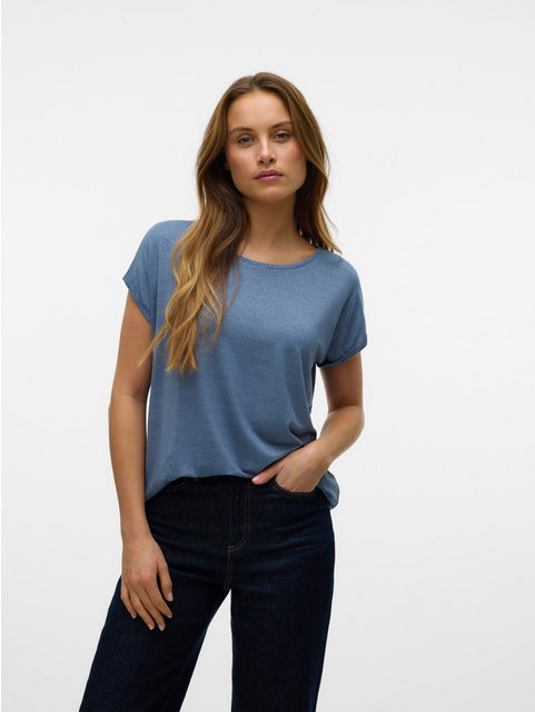 Vero Moda T-Shirt Glänzendes Shirt Oberteil Rundhals Locker geschnitten 839 günstig online kaufen