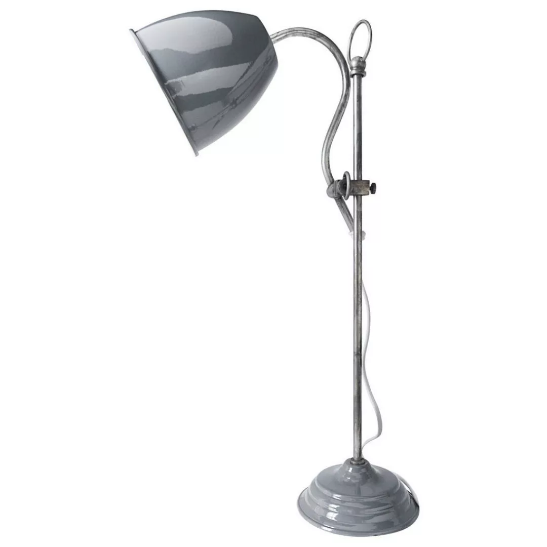 Näve Leuchten Tischleuchte 3110416 grau Metall B/H/T: ca. 19x53x13 cm E14 1 günstig online kaufen