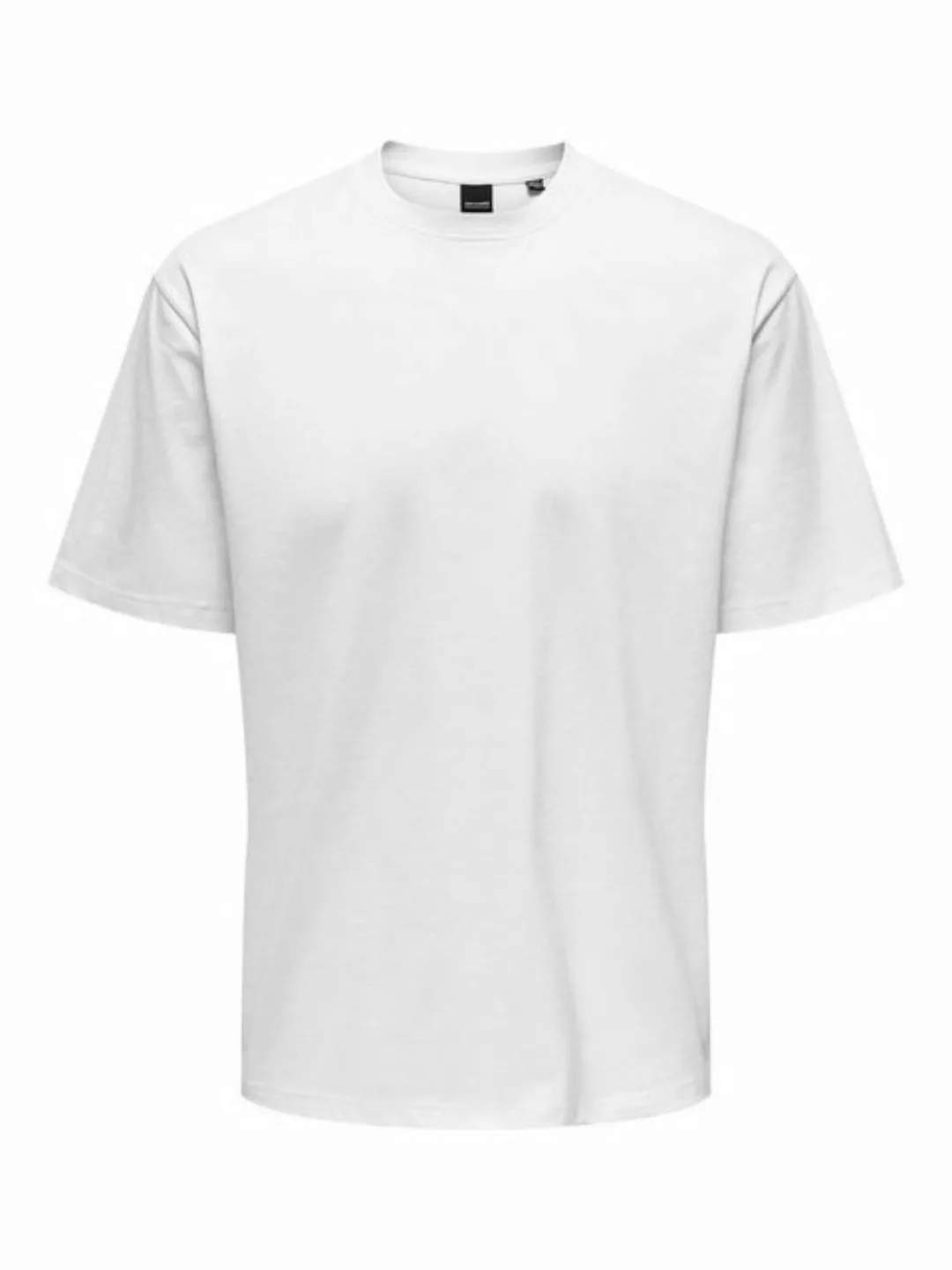 ONLY & SONS T-Shirt - oversize kurzarm Shirt - Basic T-Shirt einfarbig - un günstig online kaufen