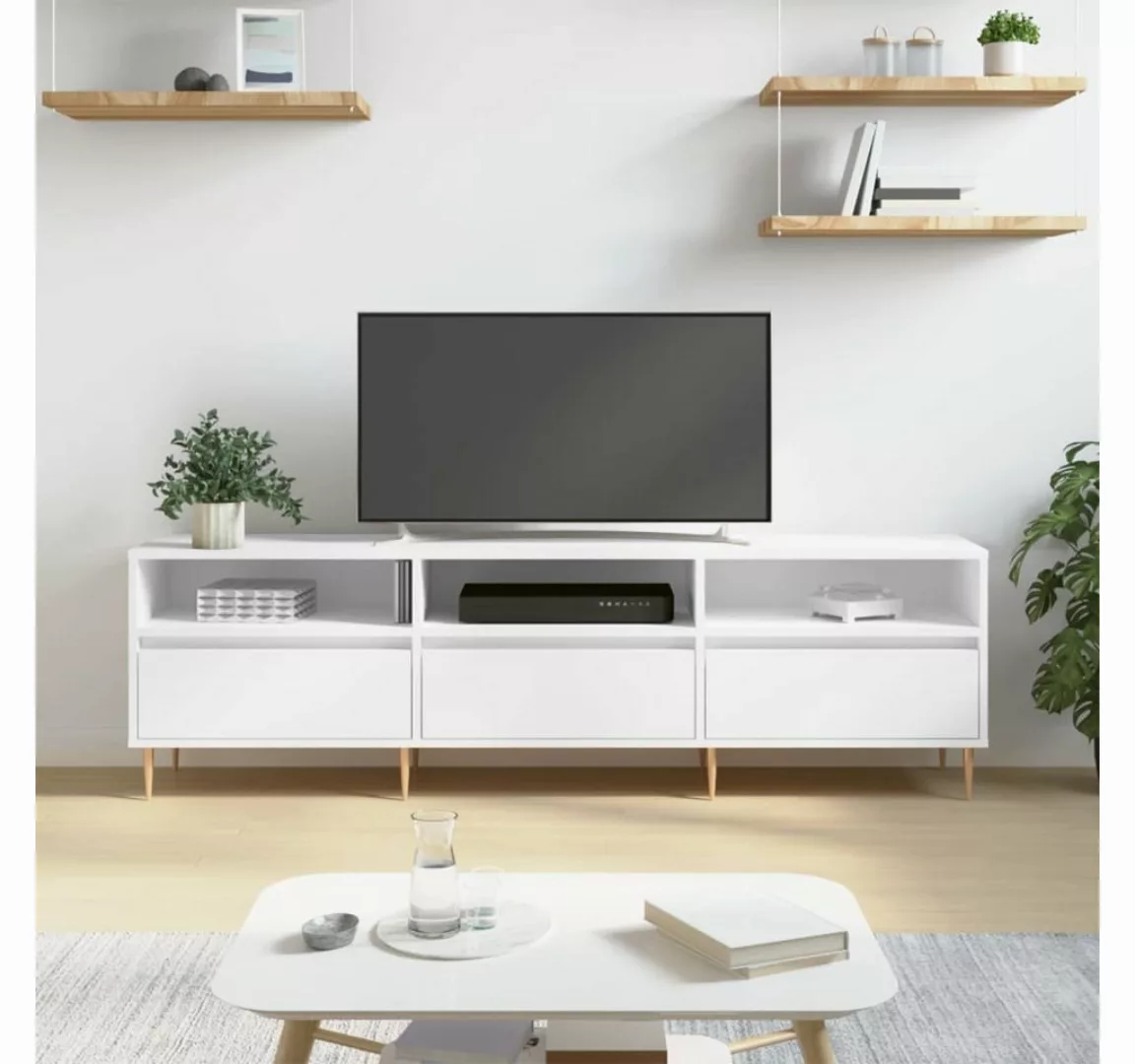 vidaXL TV-Schrank TV-Schrank Weiß 150x30x44,5 cm Holzwerkstoff günstig online kaufen
