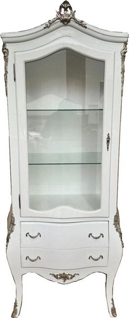 Casa Padrino Vitrine Casa Padrino Barock Vitrine Weiß / Silber H. 185 cm - günstig online kaufen