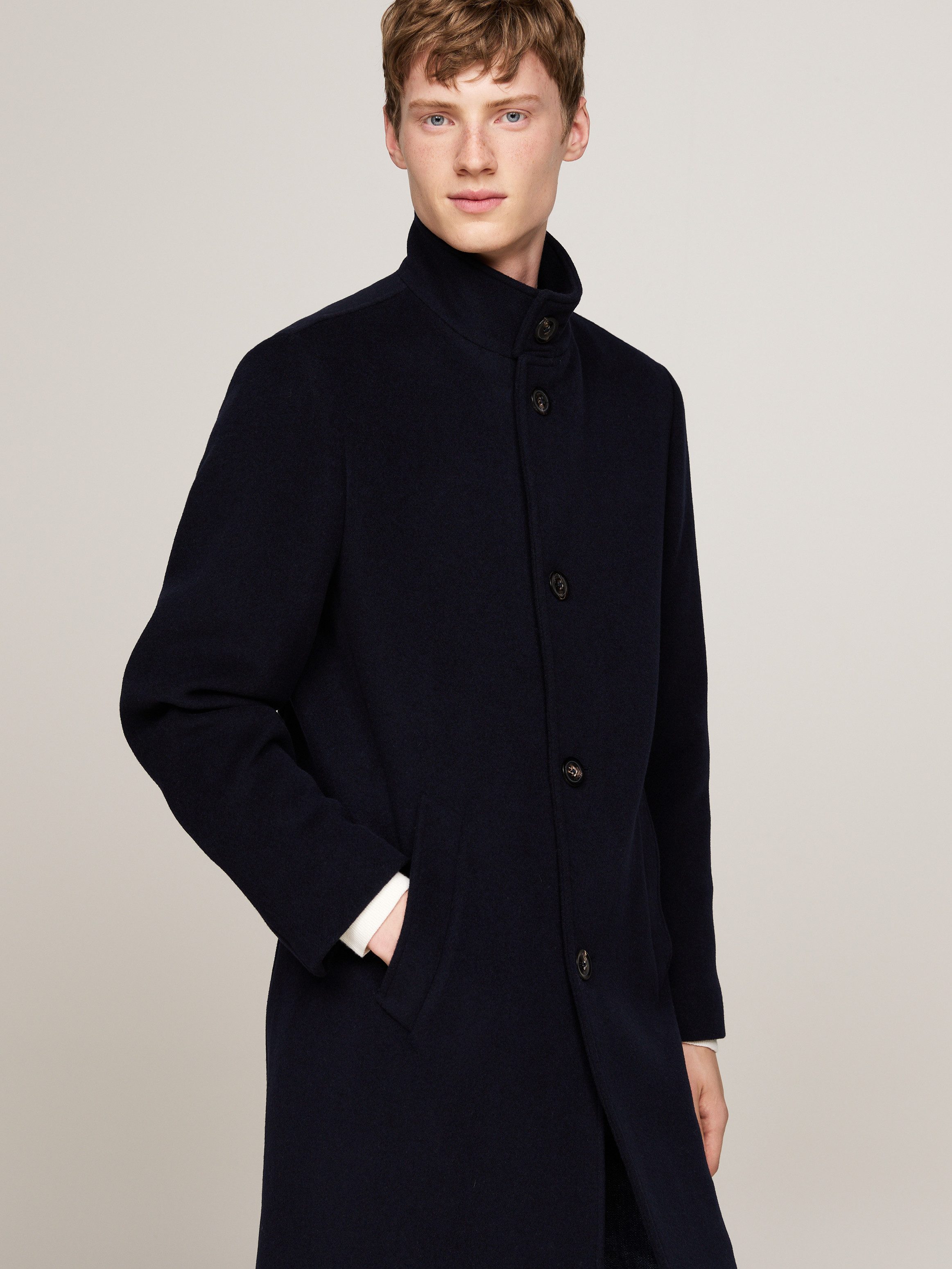 Tommy Hilfiger Wollmantel DC STAND COLLAR günstig online kaufen