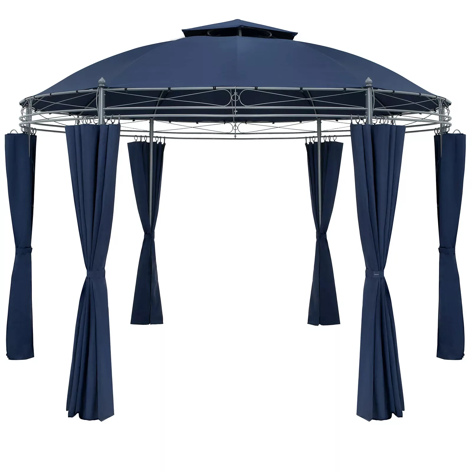 Pavillon Toscana Blau Ø3,5m UV-Schutz 50+ günstig online kaufen