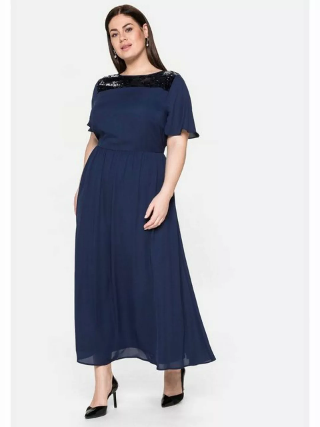 Sheego Abendkleid "Große Größen", mit schimmernden Pailletten günstig online kaufen