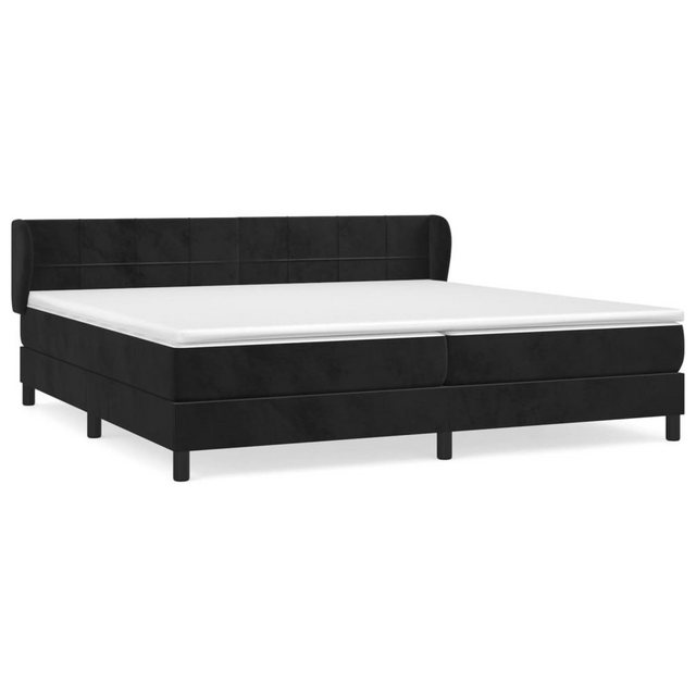 vidaXL Bettgestell Boxspringbett mit Matratze Schwarz 200x200 cm Samt Bett günstig online kaufen