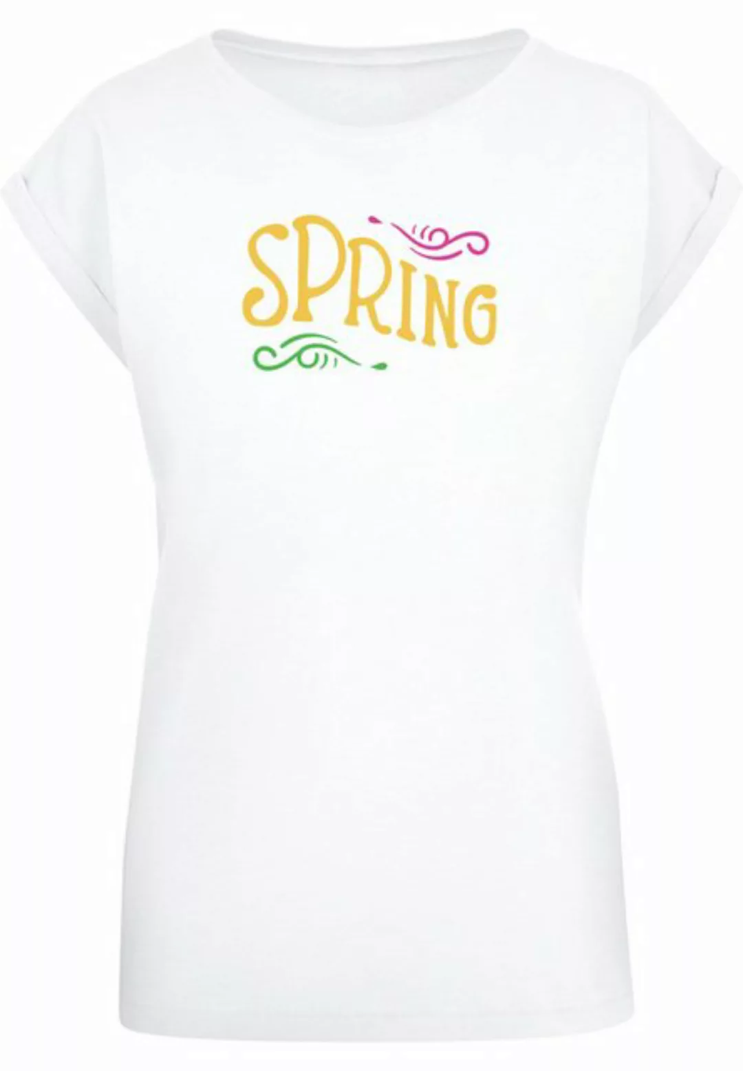 Merchcode T-Shirt Merchcode Damen Ladies Spring text - Extended Shoulder Te günstig online kaufen