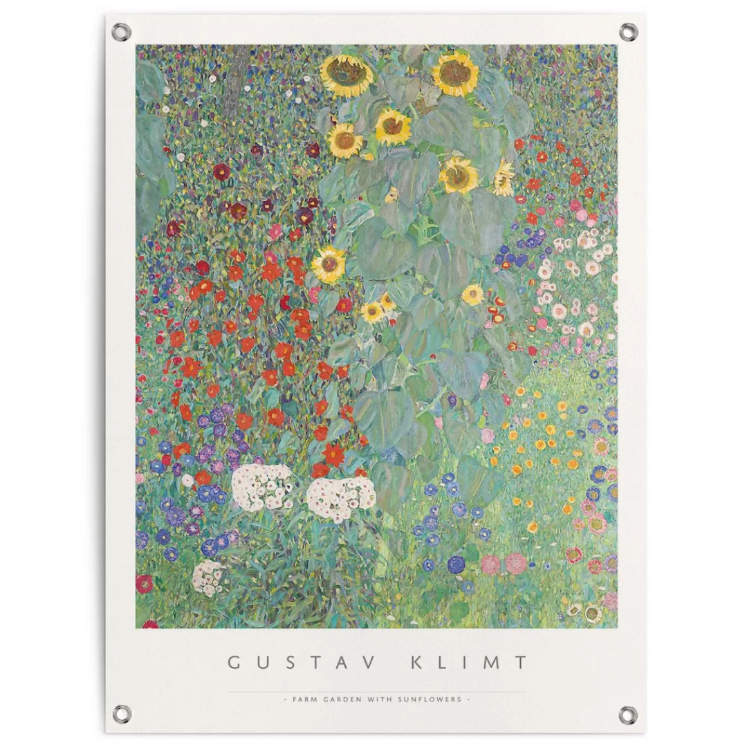 Reinders Poster "Gustav Klimt - Sonnenblumen", Outdoor für Garten oder Balk günstig online kaufen