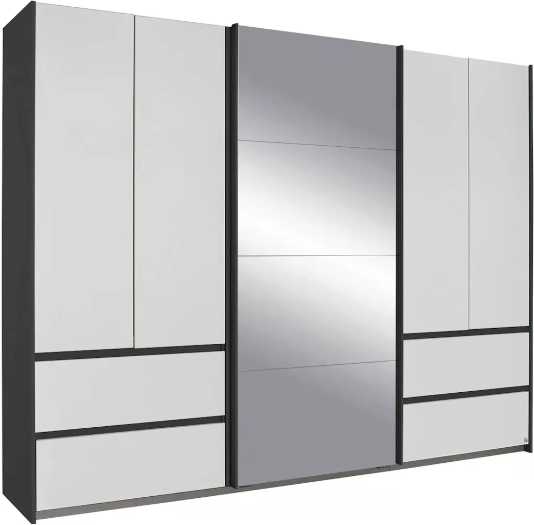 Schwebetürenschrank   Wetzlar - grau - 271 cm - 210 cm - 62 cm - Sconto günstig online kaufen