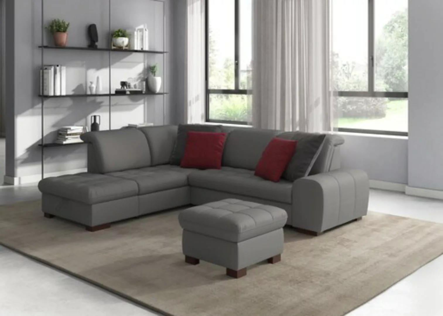 sit&more Ecksofa »Luxor L-Form«, wahlweise mit Bettfunktion, Stauraum und K günstig online kaufen