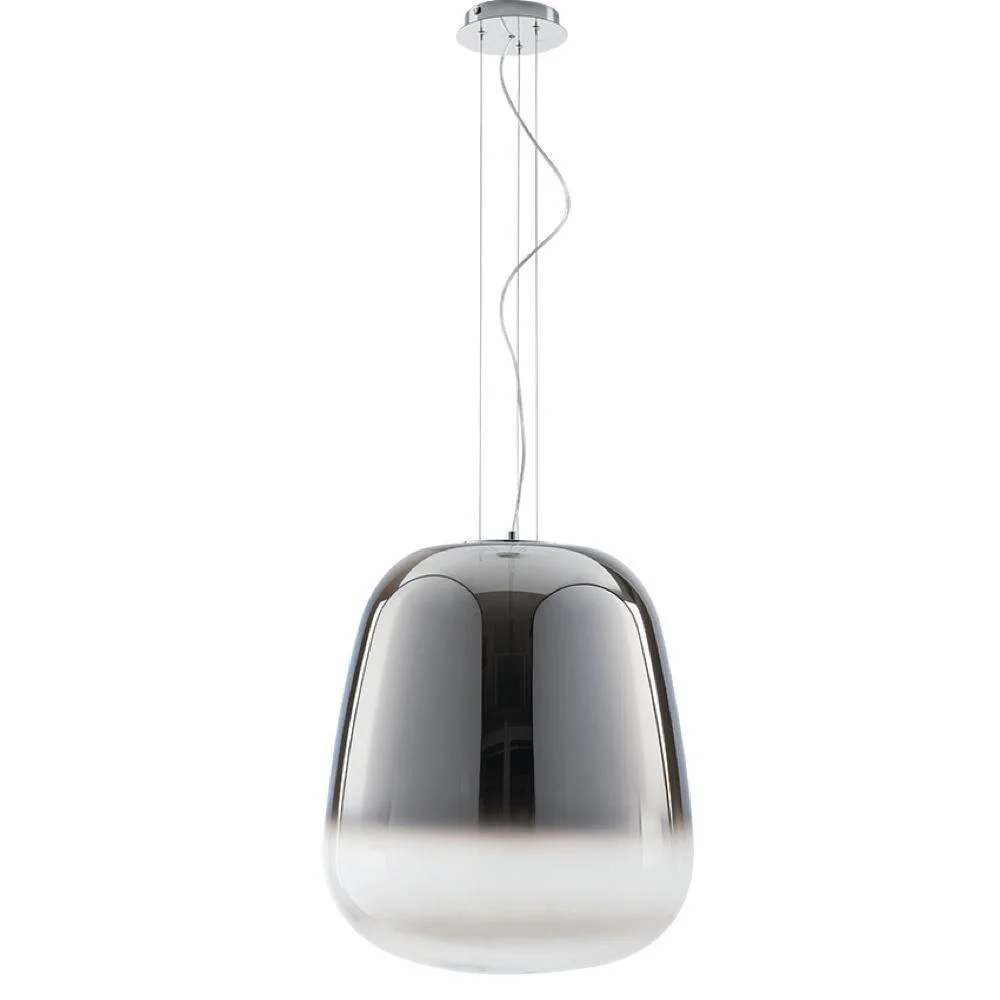 Pendelleuchte Smoke in Schwarz-transparent E27 450mm günstig online kaufen