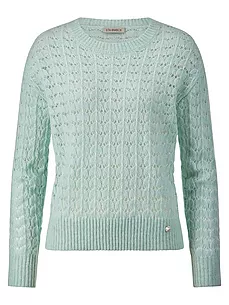 Rundhals-Pullover Uta Raasch grün günstig online kaufen