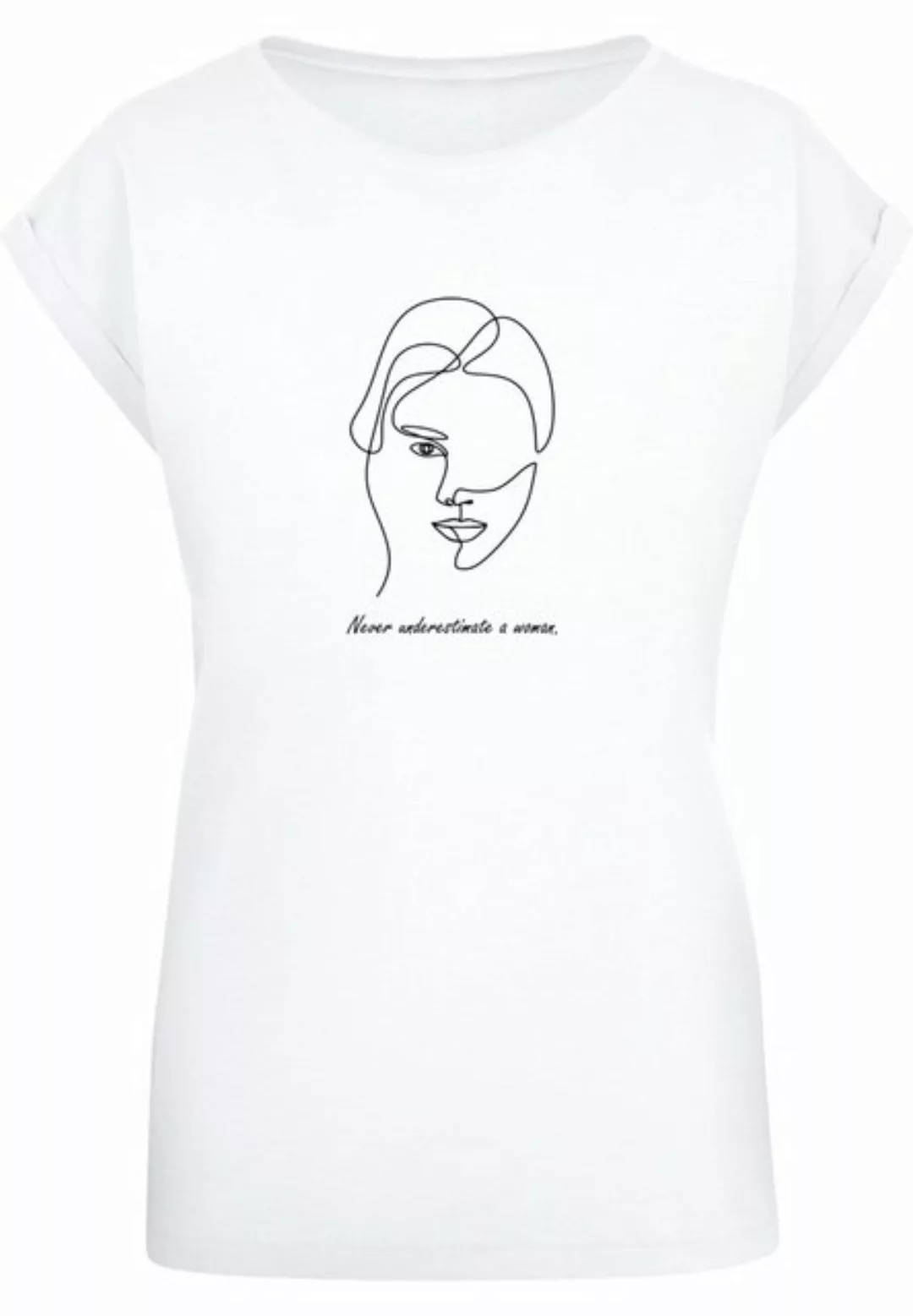 Merchcode T-Shirt Merchcode Damen Ladies WD - Woman Figure Extended Shoulde günstig online kaufen