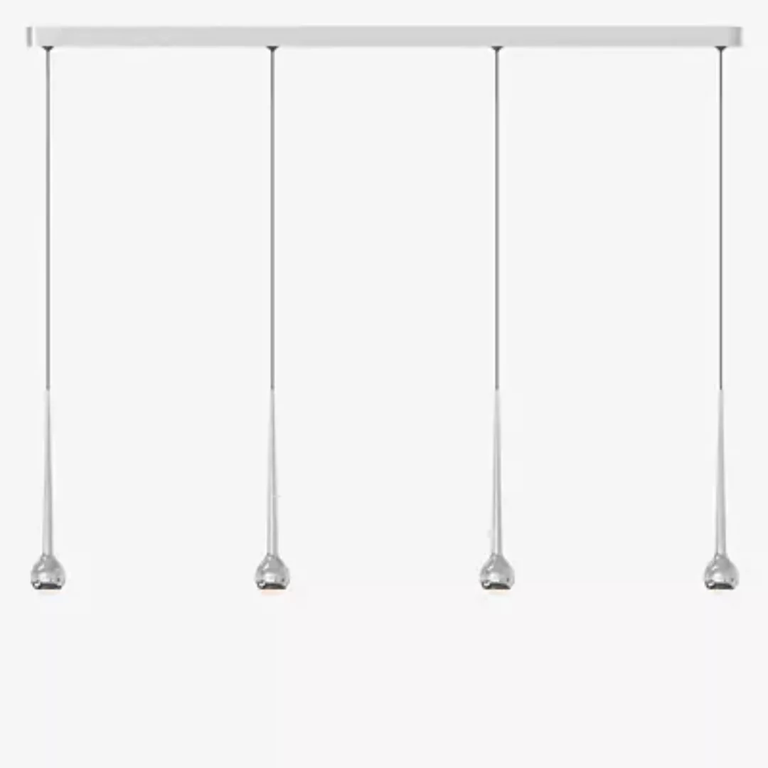 Grau Falling Sun Trace Pendelleuchte LED 4-flammig, chrom - 600 cm günstig online kaufen