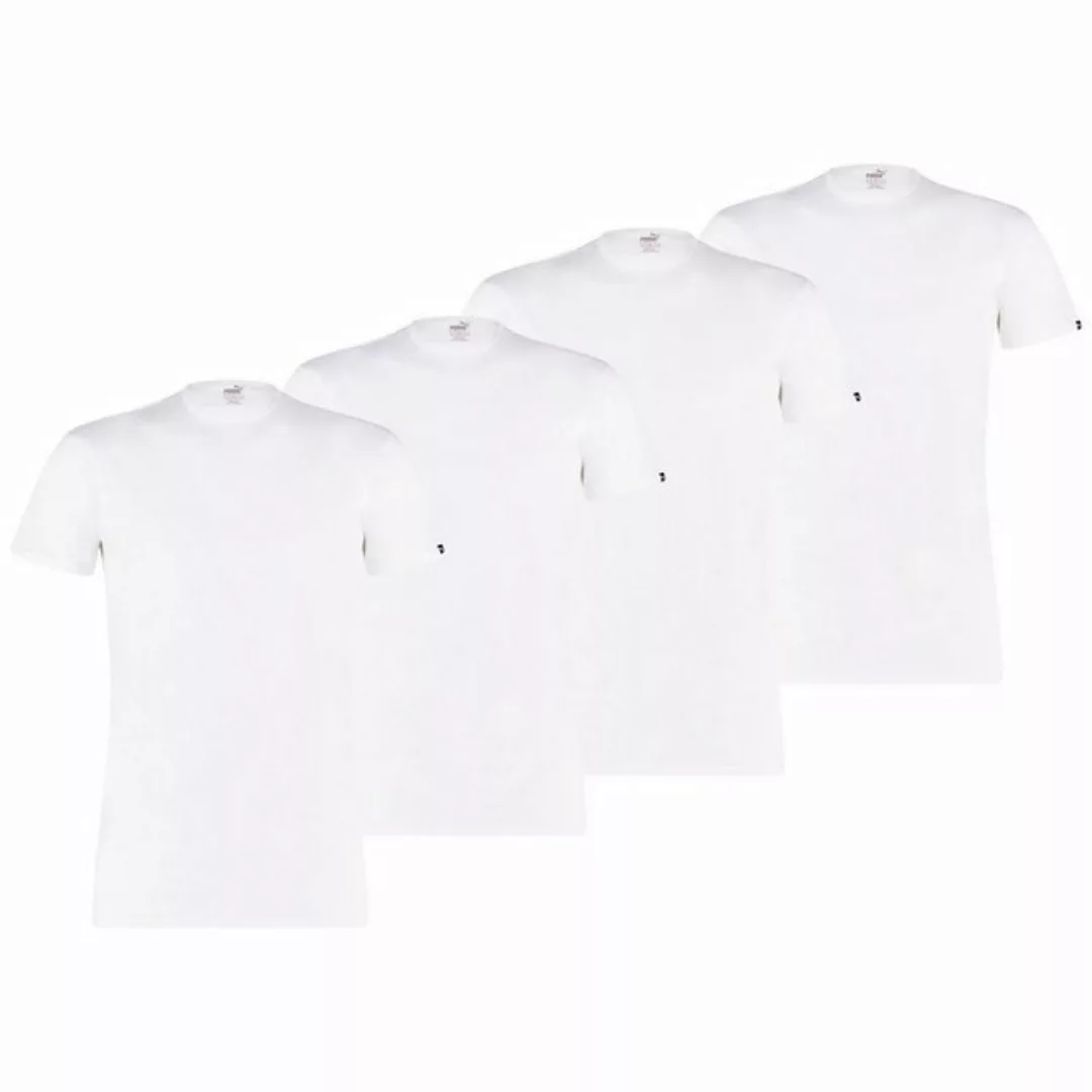 PUMA T-Shirt Basic mit Markenlabel am Ärmelrand im 4er Pack günstig online kaufen