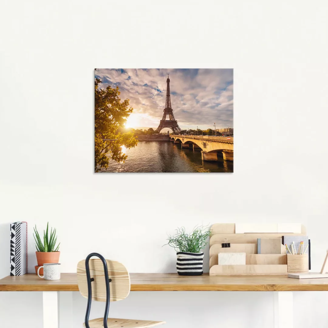 Artland Glasbild »Paris Eiffelturm II«, Gebäude, (1 St.), in verschiedenen günstig online kaufen