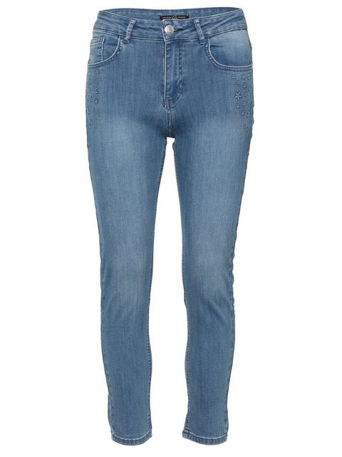 Christian Materne Skinny-fit-Jeans Denim-Hose koerpernah mit Sternen-Prägun günstig online kaufen