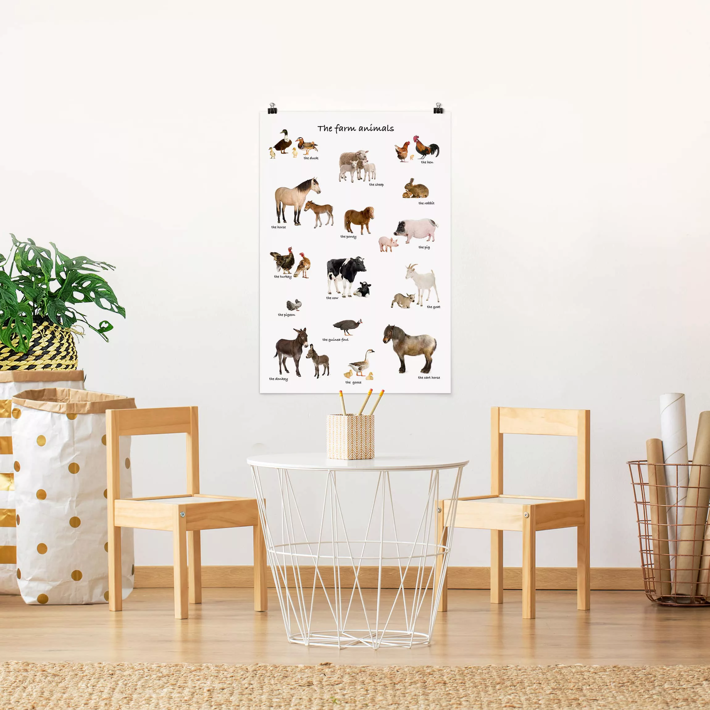 Poster Tiere - Hochformat Farm Animals günstig online kaufen