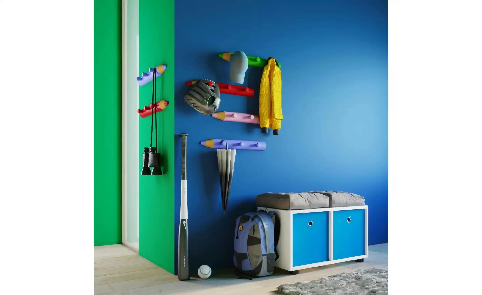 Garderobe ¦ blau ¦ Holzwerkstoff, Holz ¦ Maße (cm): B: 37 H: 5 T: 6 Gardero günstig online kaufen