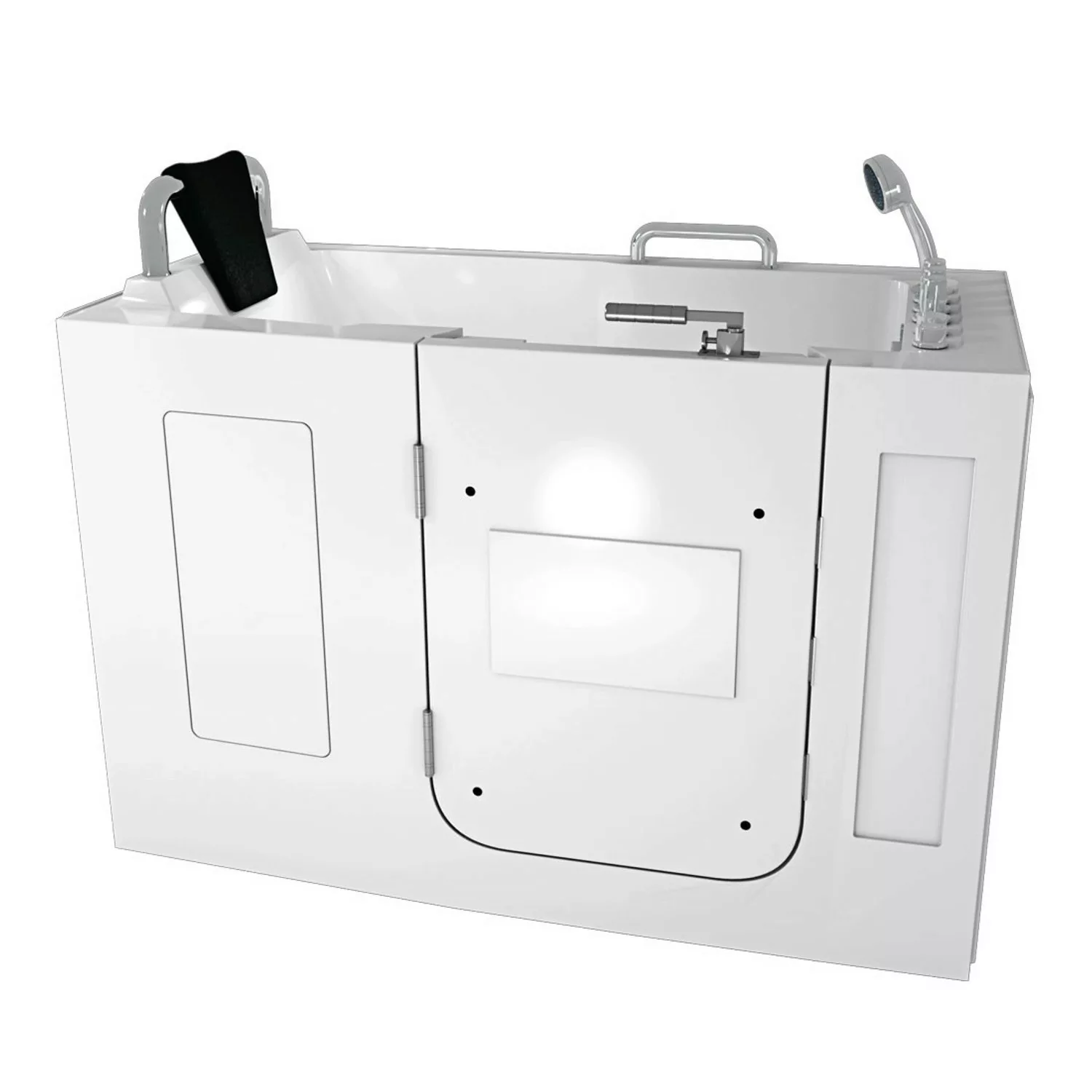 AcquaVapore Sitzwanne Whirlpool Badewanne mit Tür S07WP-TH-B-L 140x76cm günstig online kaufen