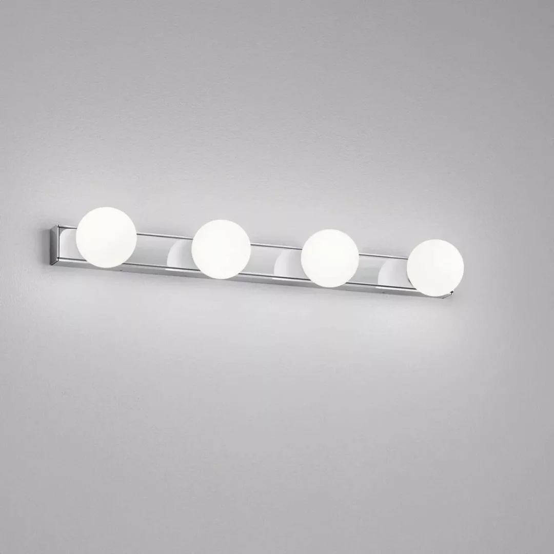 LED Wandleuchte Lis in Chrom und Weiß-satiniert 4x 3W 920lm IP44 günstig online kaufen