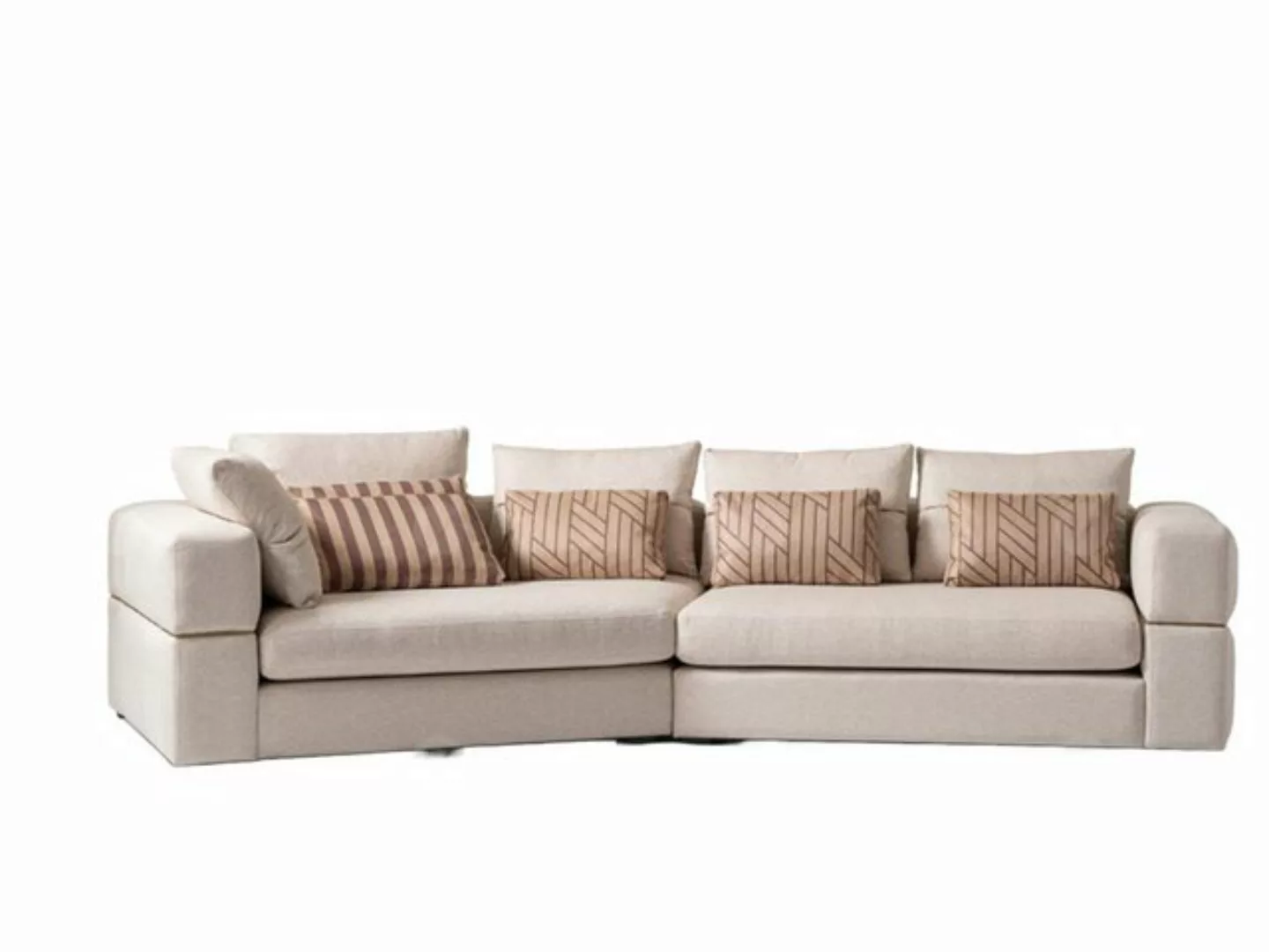 Xlmoebel Ecksofa Modernes Beiges Ecksofa aus Stoff für Wohnzimmer, 1 Teile, günstig online kaufen