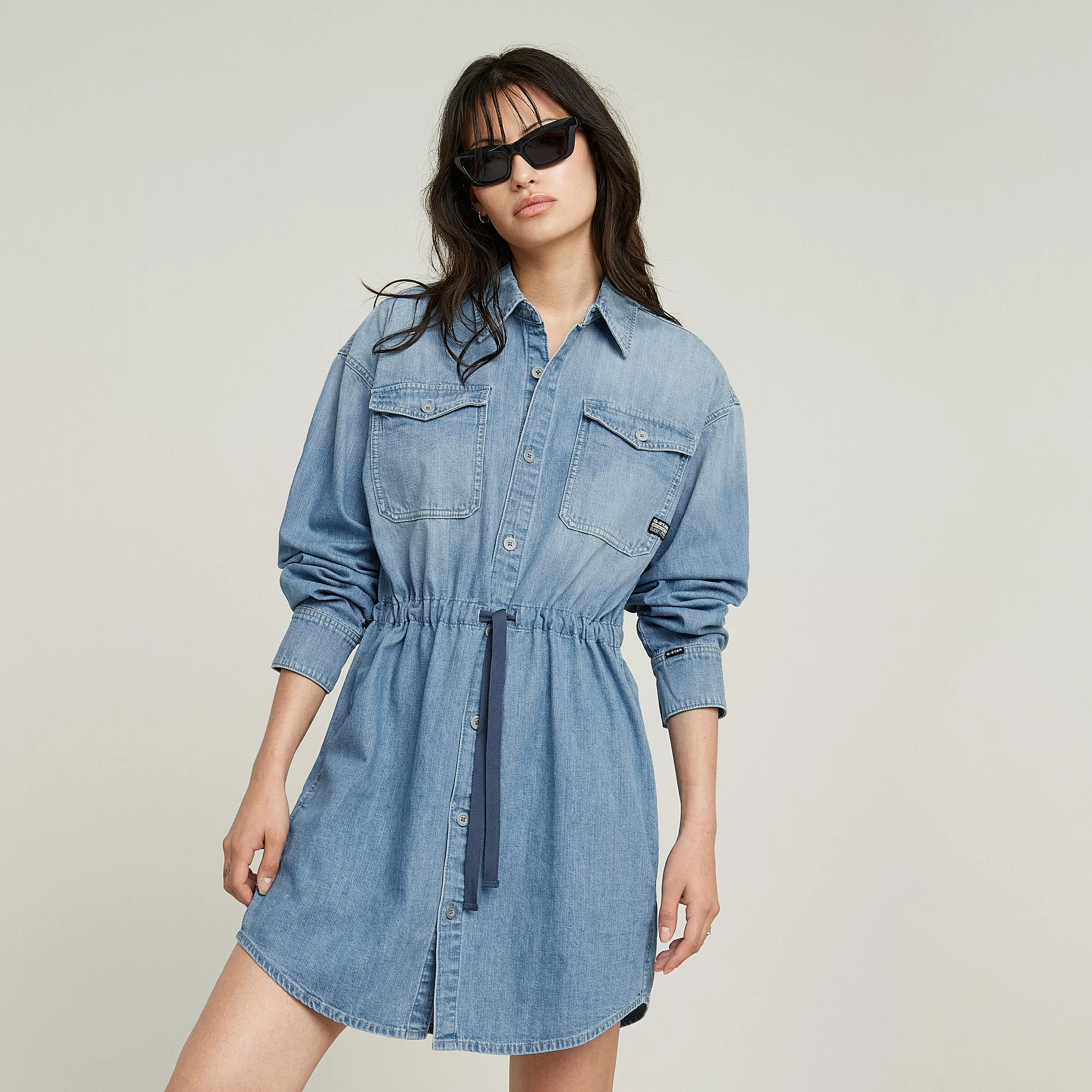 G-STAR Jeanskleid "Relaxed Drawcord Denim Dress", mit Taschen in der Seiten günstig online kaufen