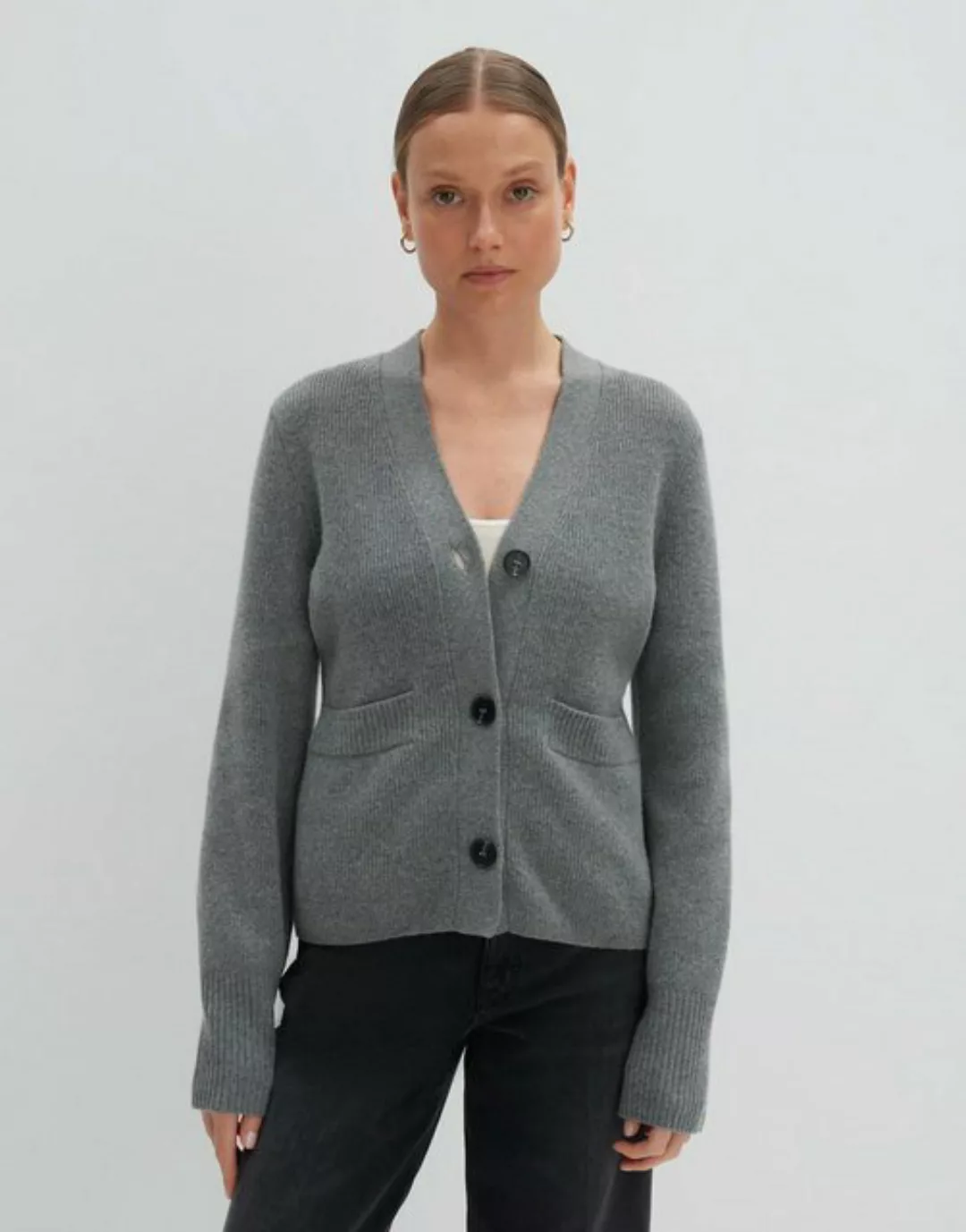 someday Strickjacke Gerippte Strickjacke TIMILA Regular aus Woll Mix Rippst günstig online kaufen