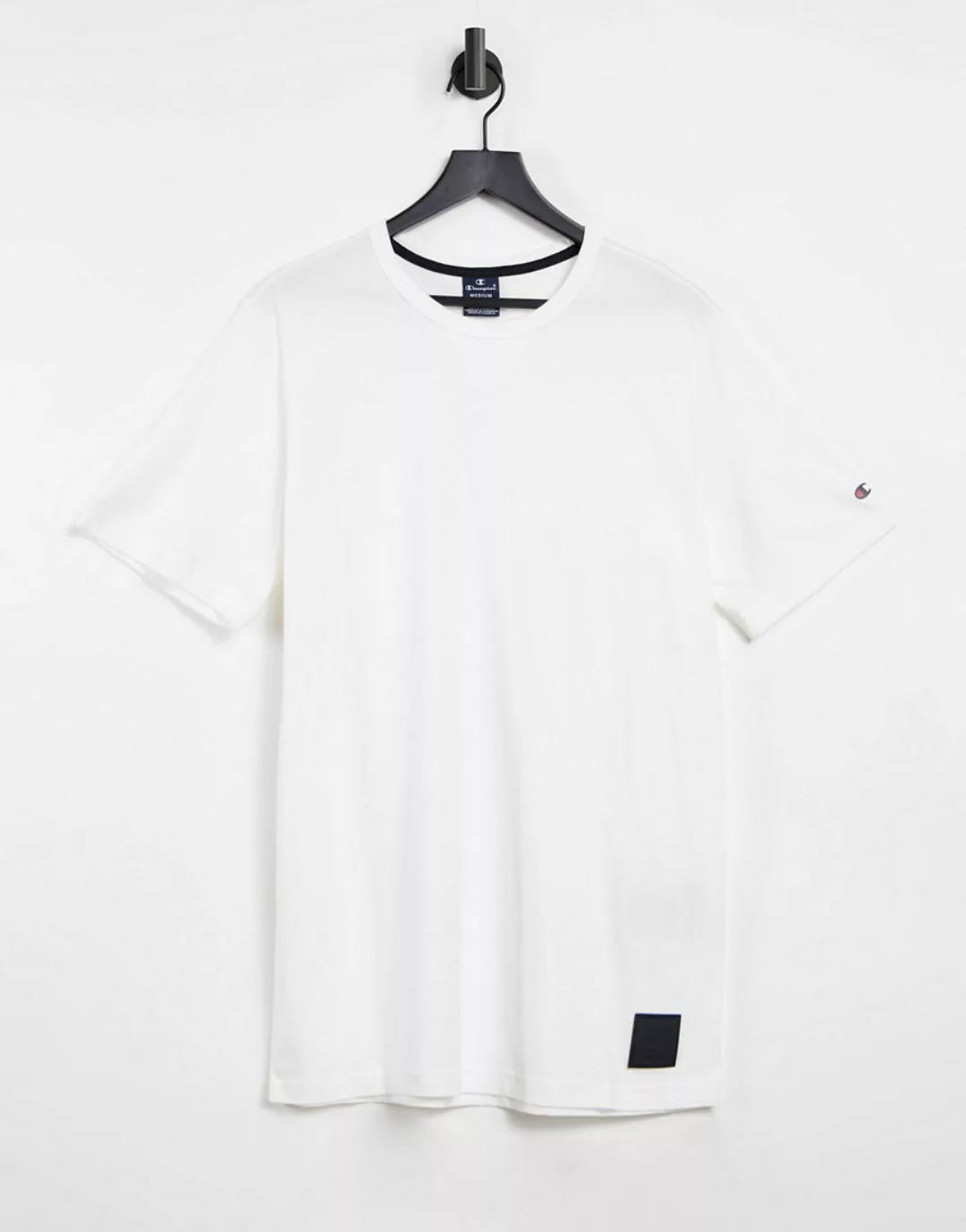 Champion – T-Shirt in Weiß mit Logo günstig online kaufen