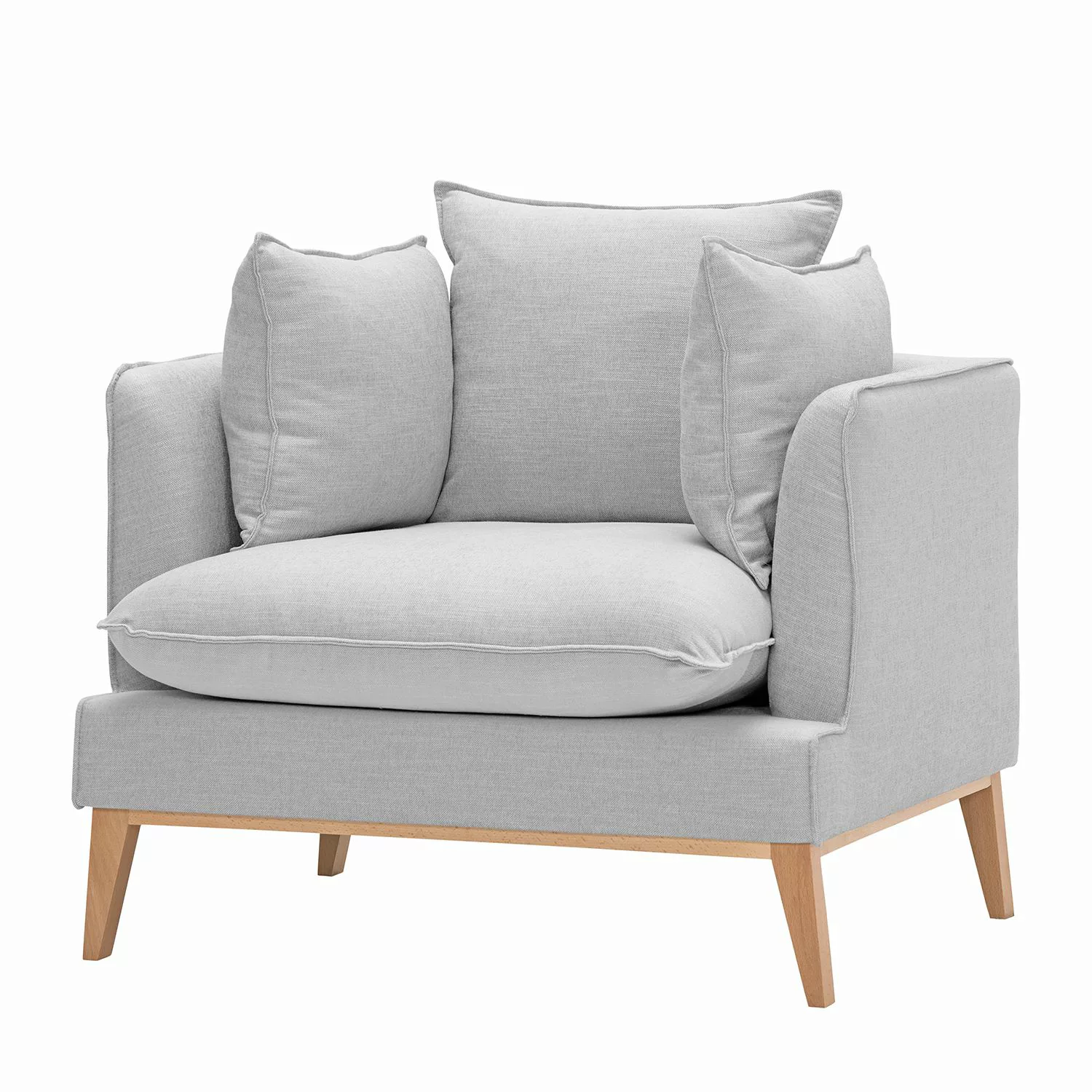 home24 Mørteens Sessel Sulviken Grau Webstoff 100x86x94 cm (BxHxT) günstig online kaufen