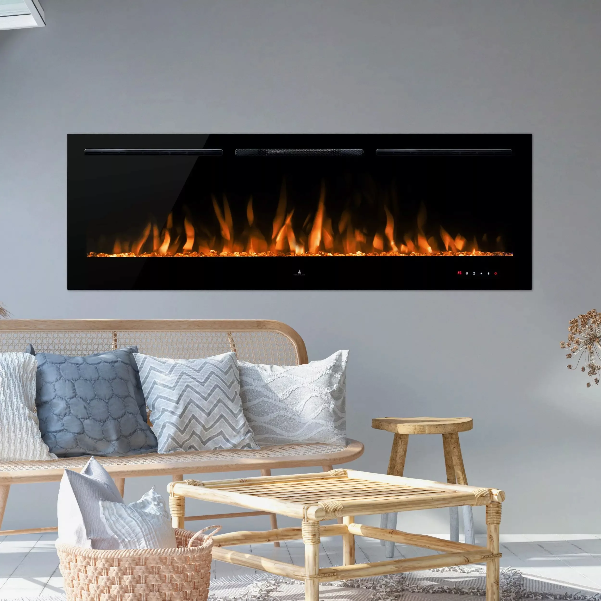 Noble Flame Paris schwarz 1660 [Elektrokamin Wandeinbau/wandhängend] günstig online kaufen